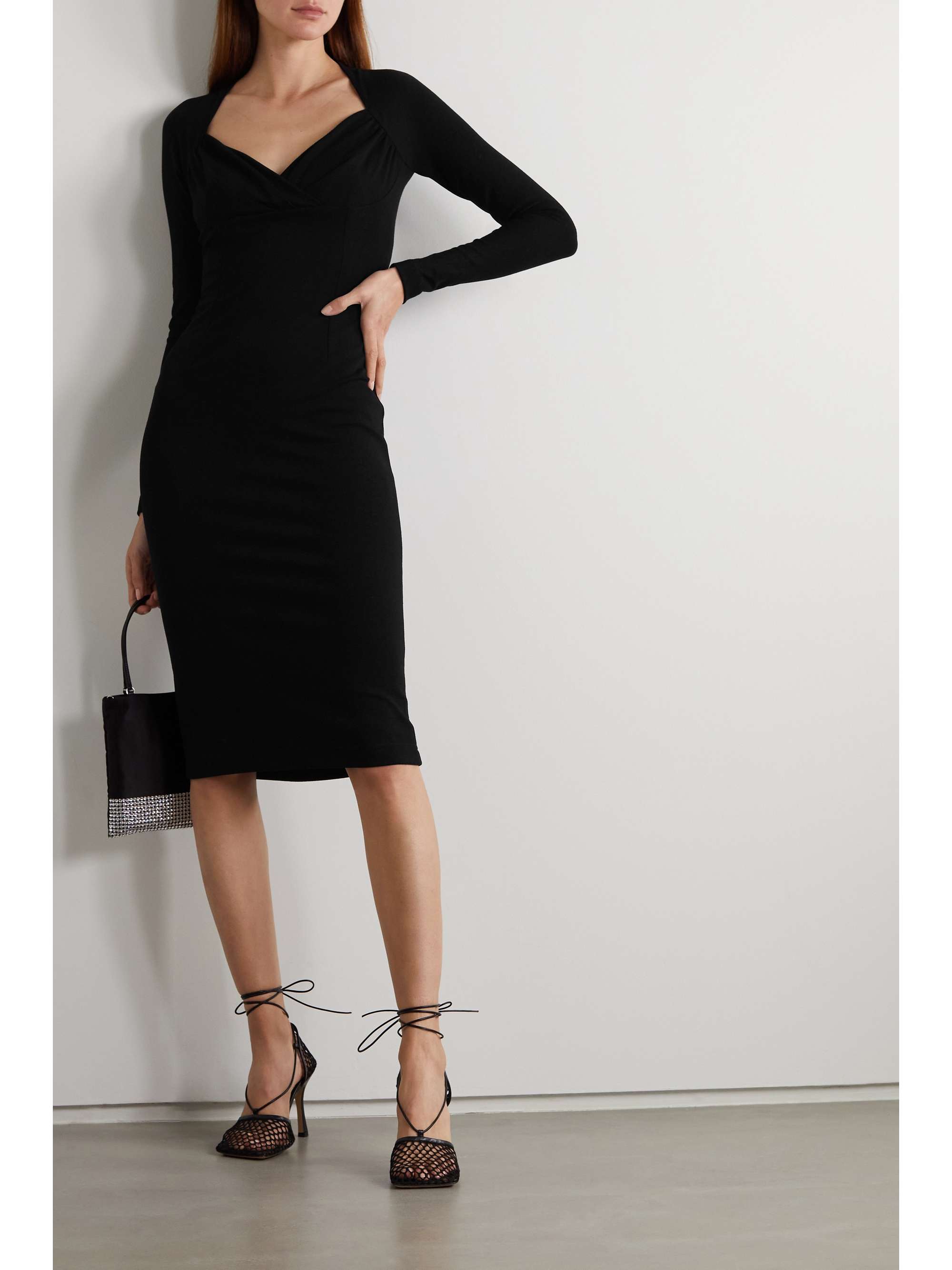 opbouwen Hertogin Typisch DOLCE & GABBANA Gathered stretch-jersey midi dress | NET-A-PORTER