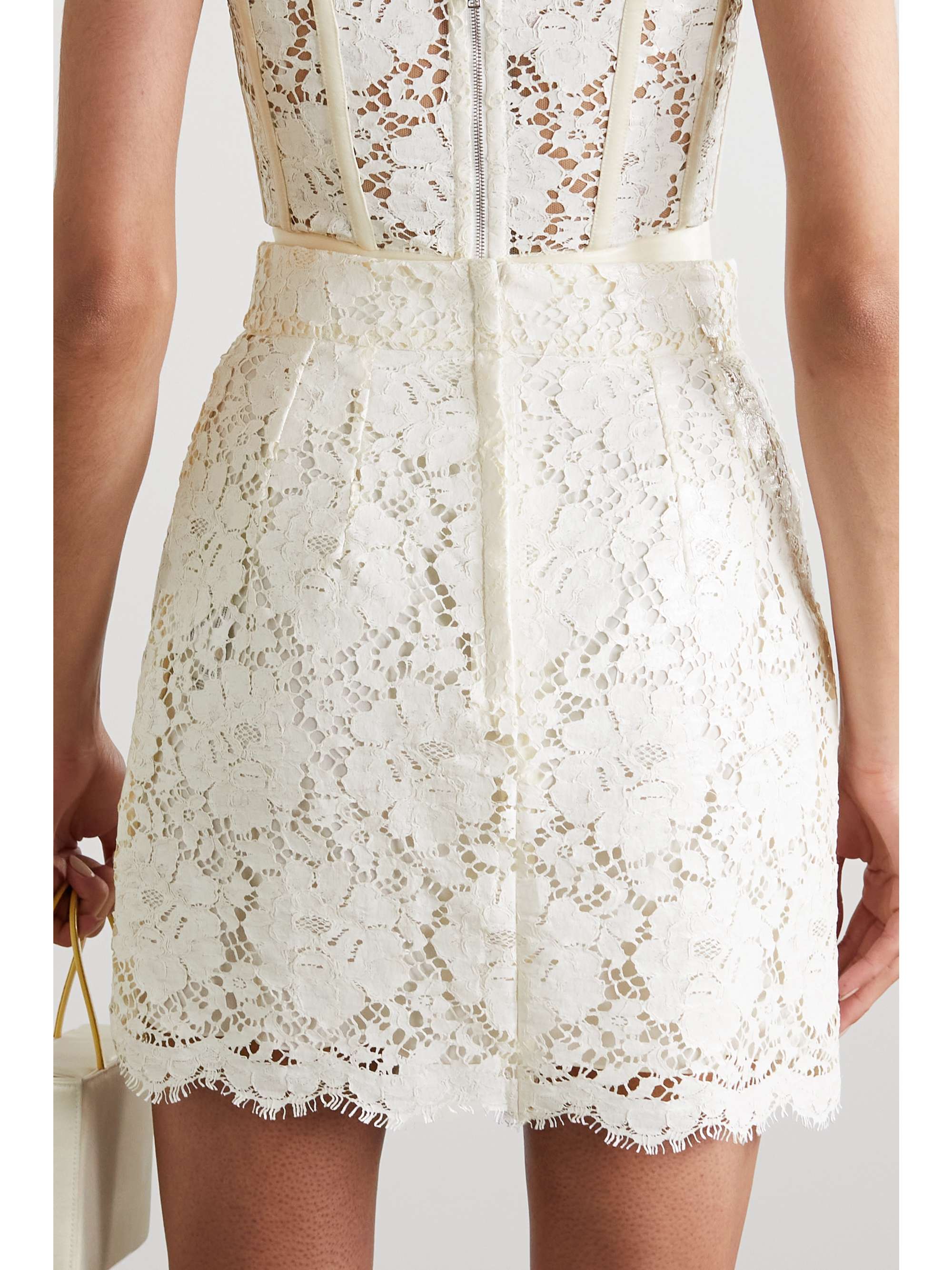 DOLCE & GABBANA Corded lace mini skirt