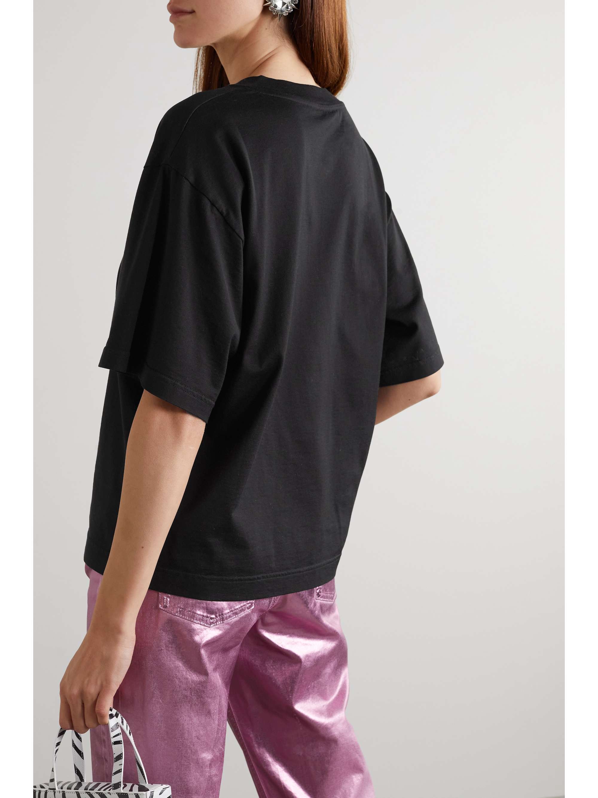 DOLCE & GABBANA Appliquéd printed cotton-jersey T-shirt
