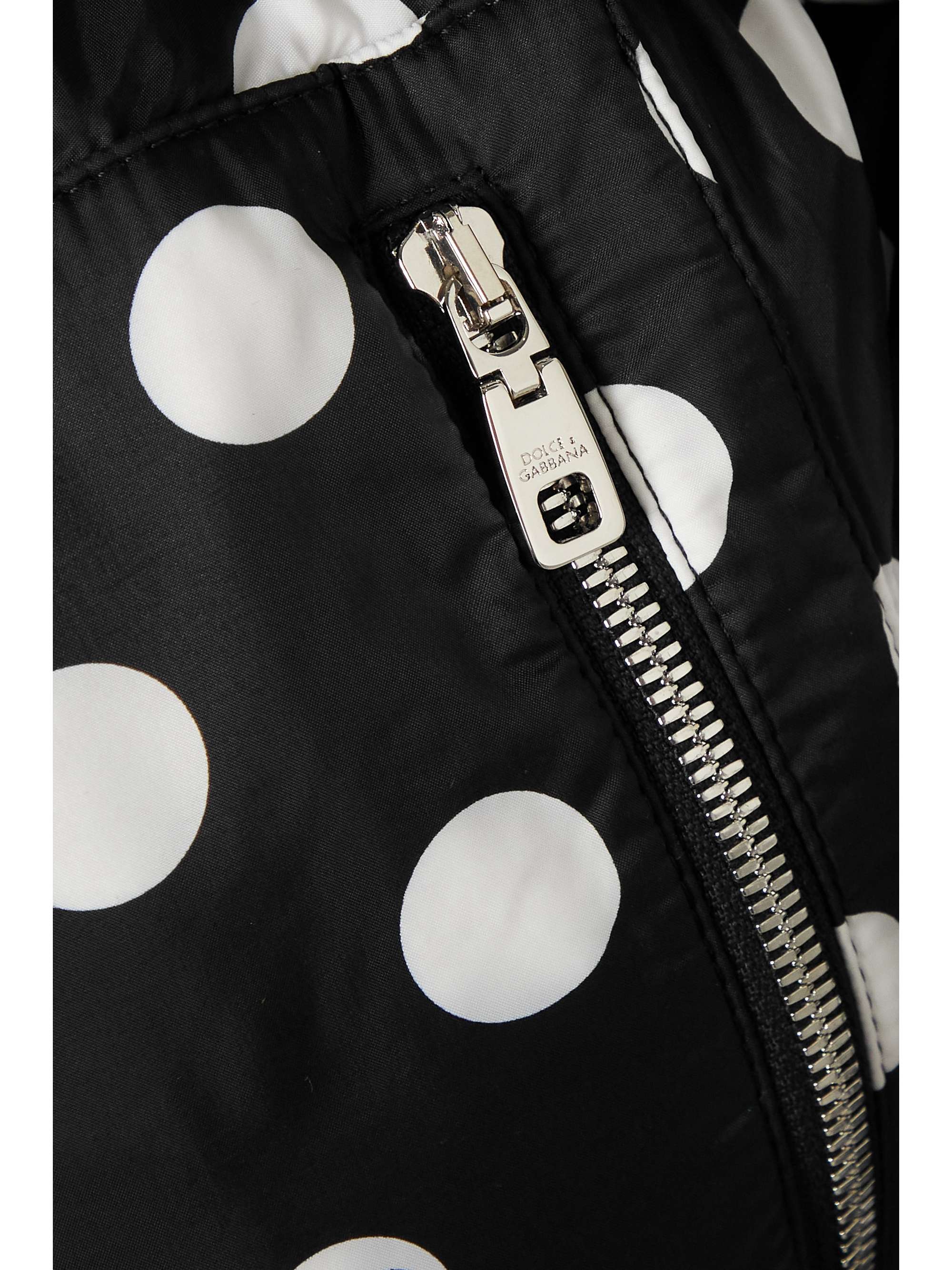 DOLCE&GABBANA Quilted polka-dot shell down coat