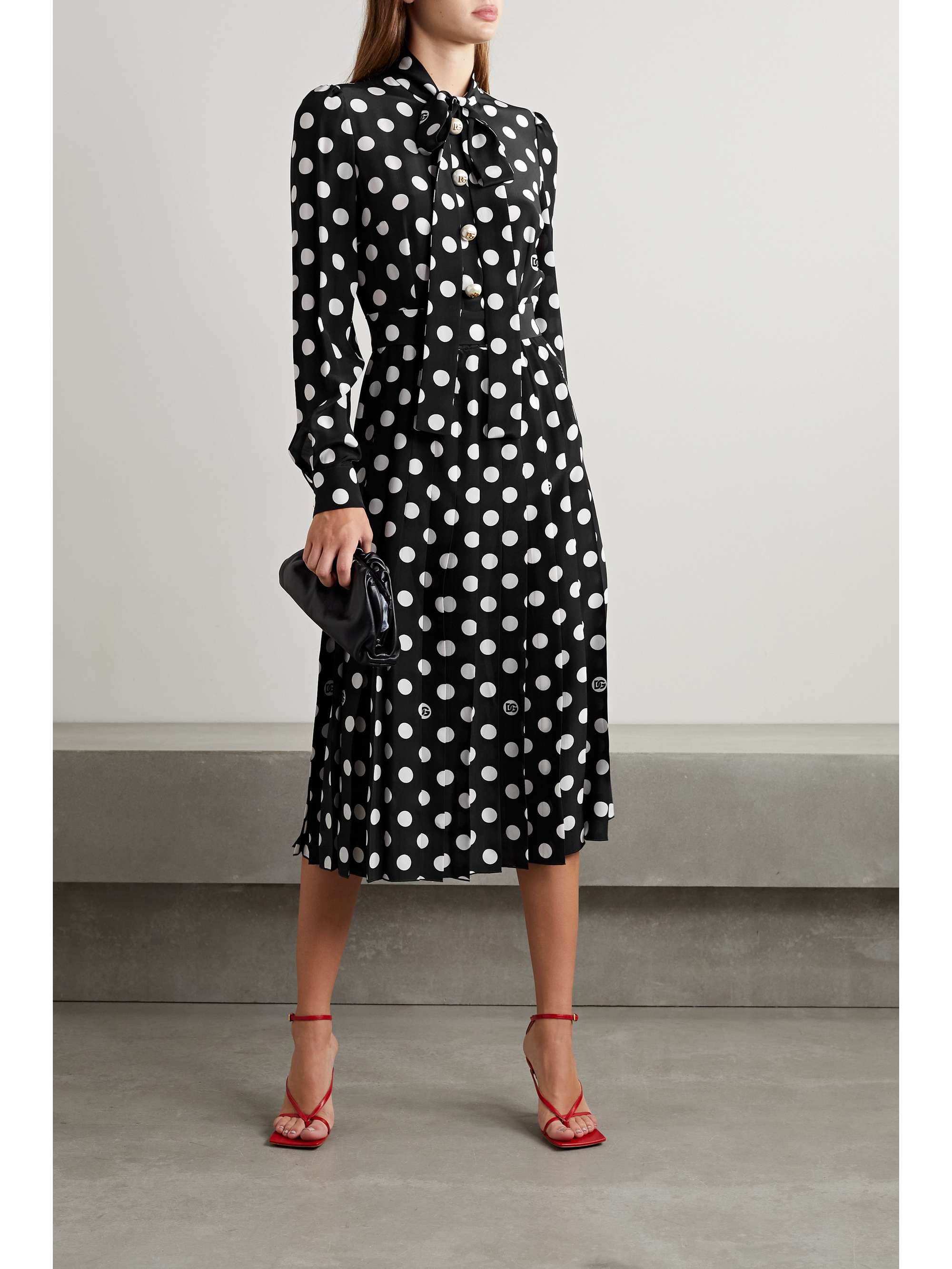robe midi a pois