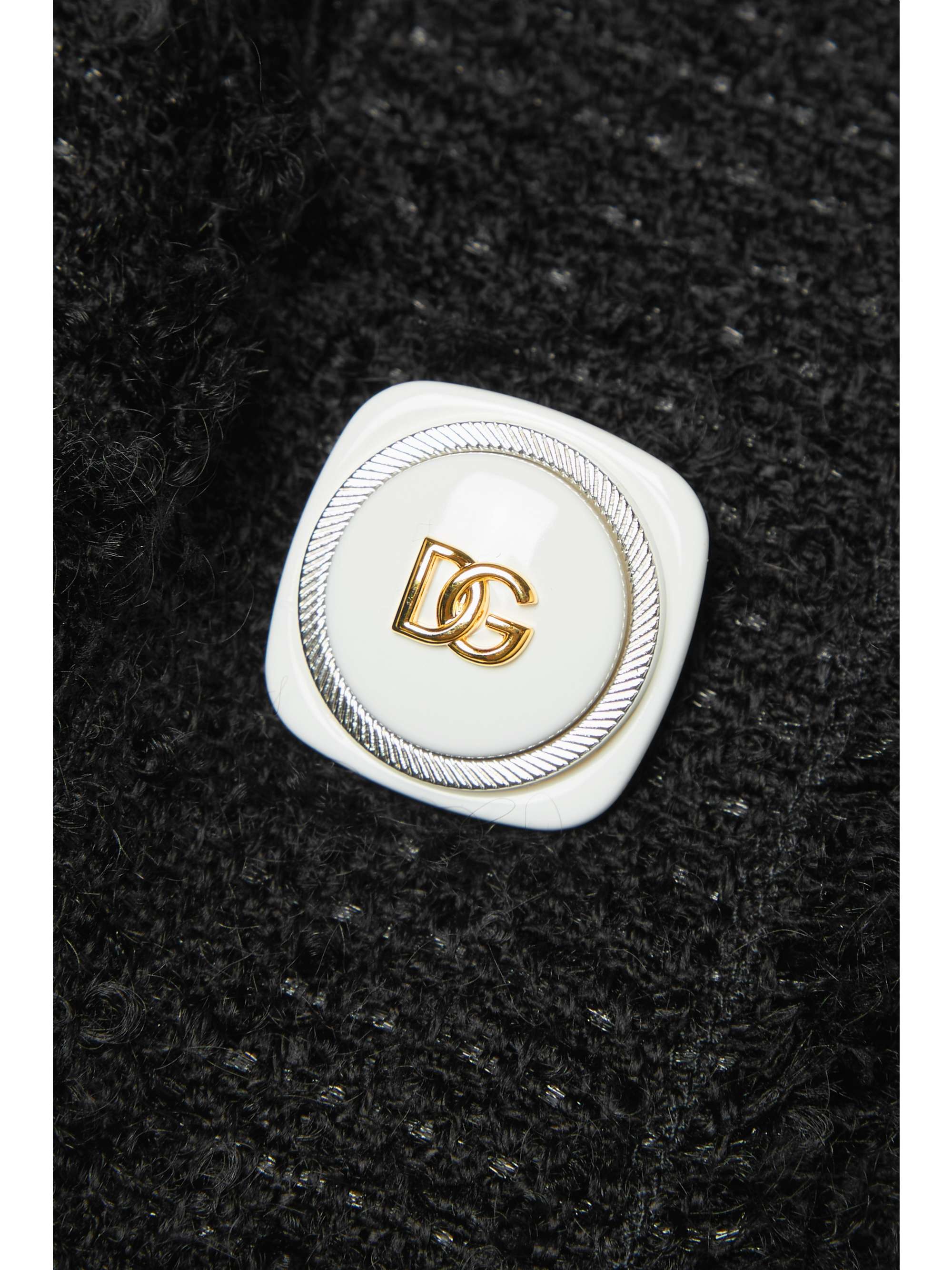 DOLCE&GABBANA Button-embellished bouclé-tweed blazer