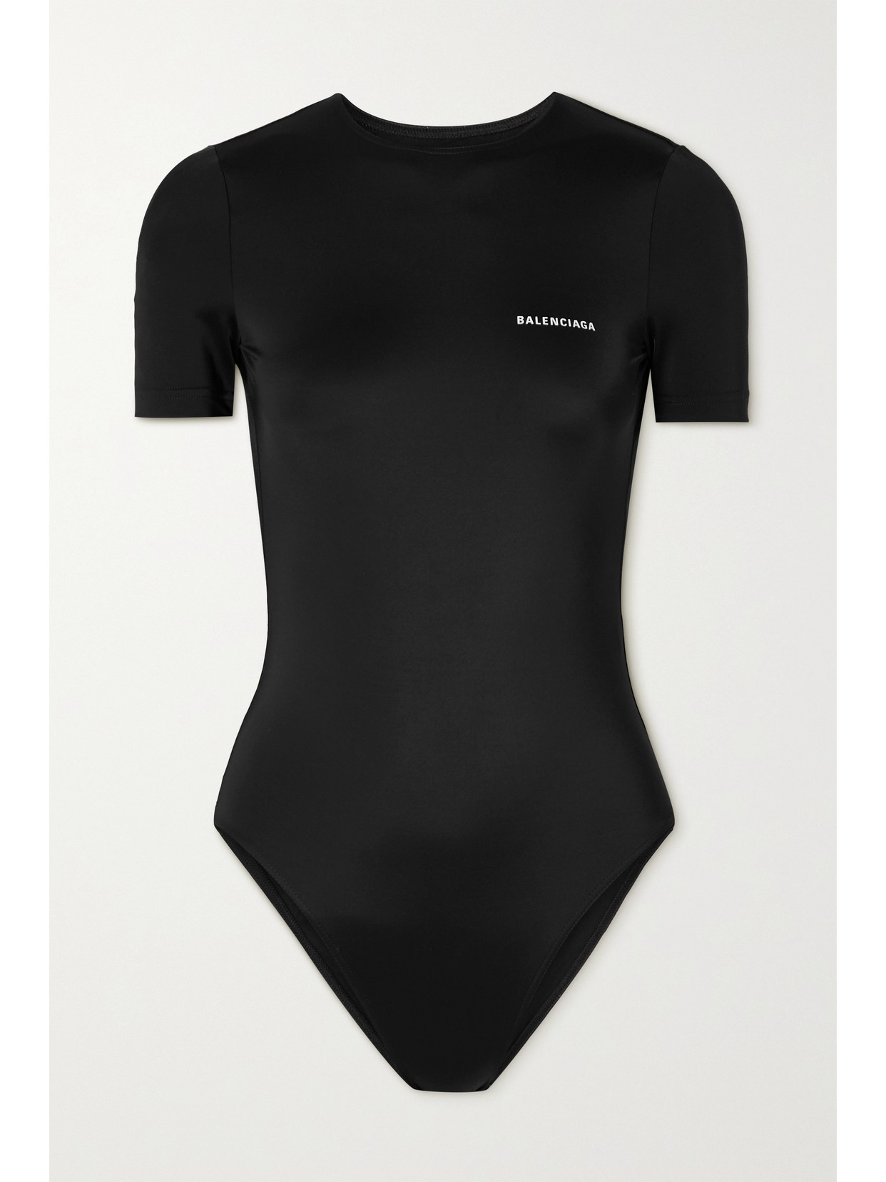 BALENCIAGA CUTOUT LOGO-PRINT SWIMSUIT