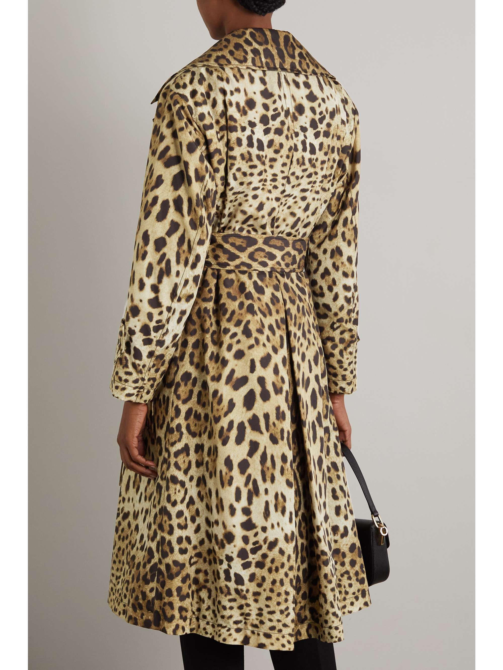 DOLCE & GABBANA Diva padded leopard-print trench | NET-A-PORTER