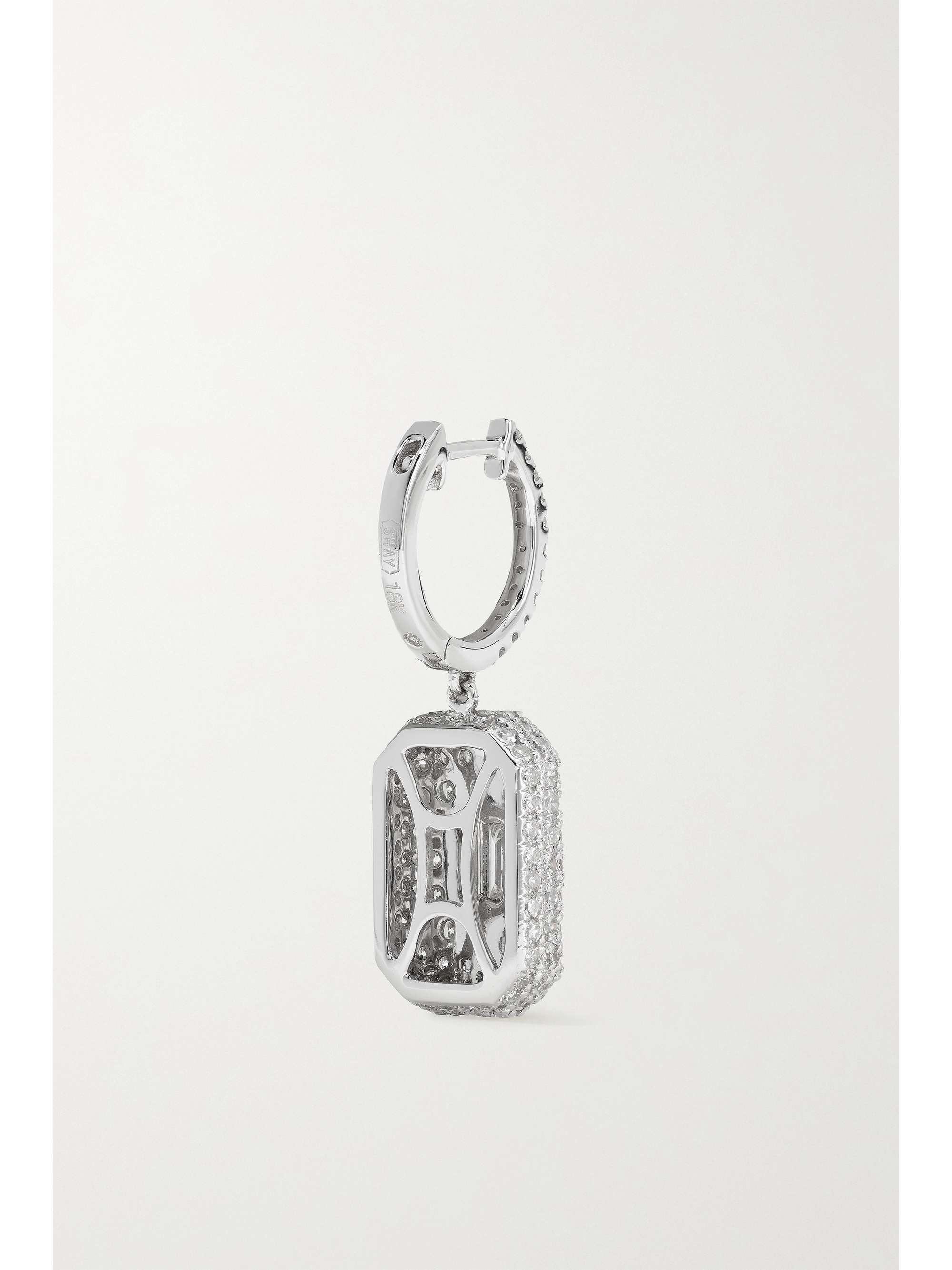 SHAY 18-karat white gold diamond earrings