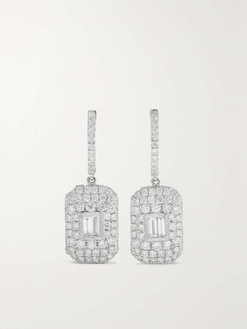 SHAY 18-karat White Gold Diamond Earrings