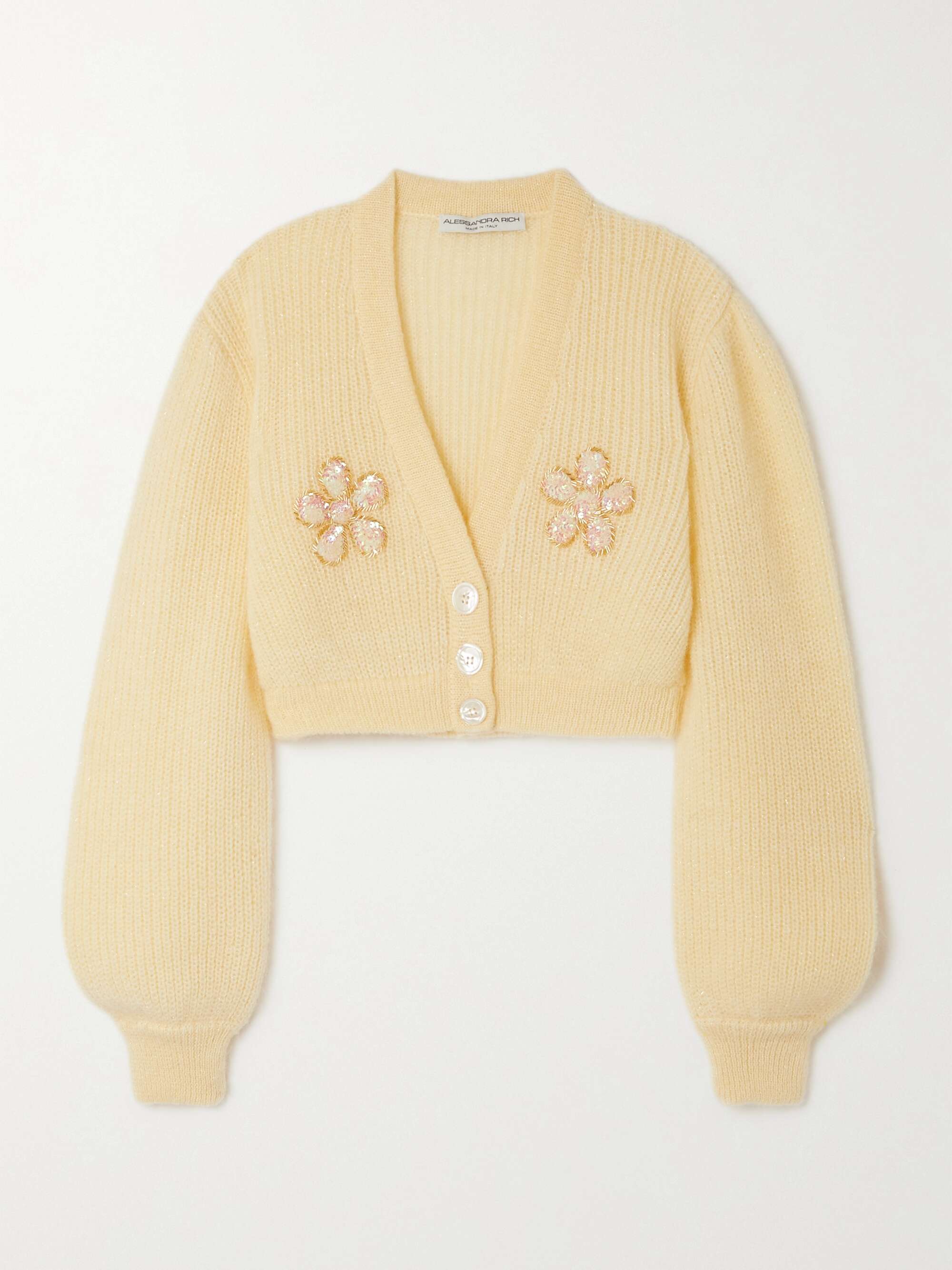 yellow cropped sweater