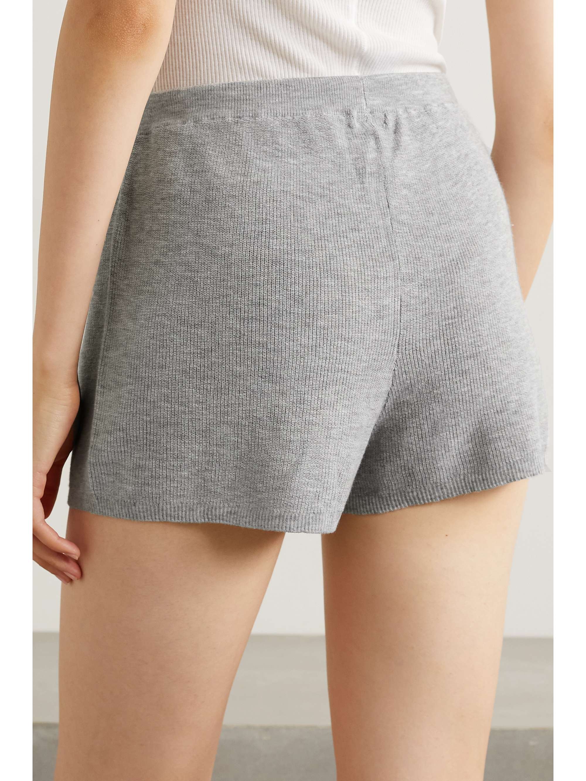 SKIN + NET SUSTAIN Weslin ribbed organic cotton-blend shorts