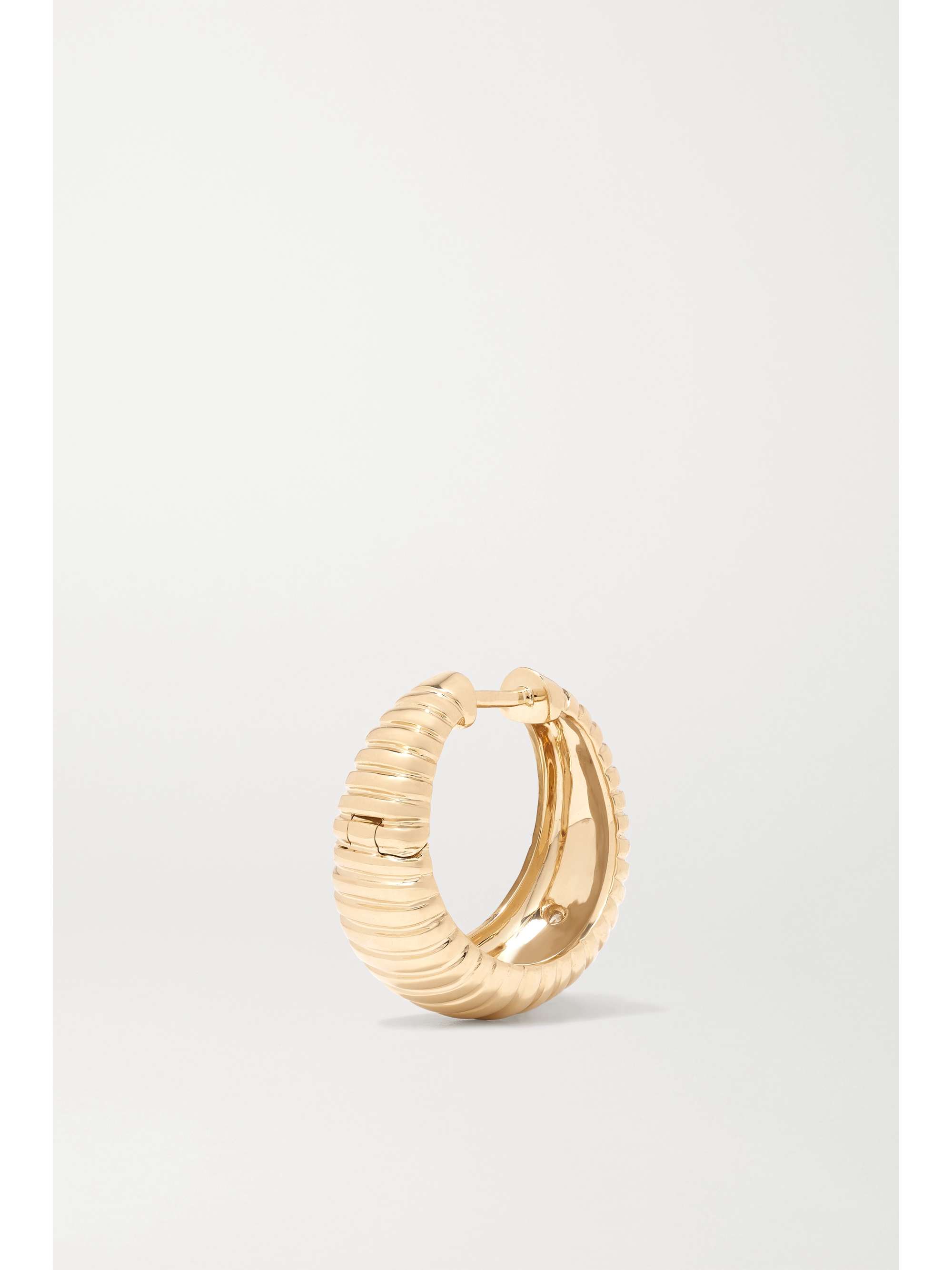 YVONNE LÉON 9-karat gold diamond hoop earrings