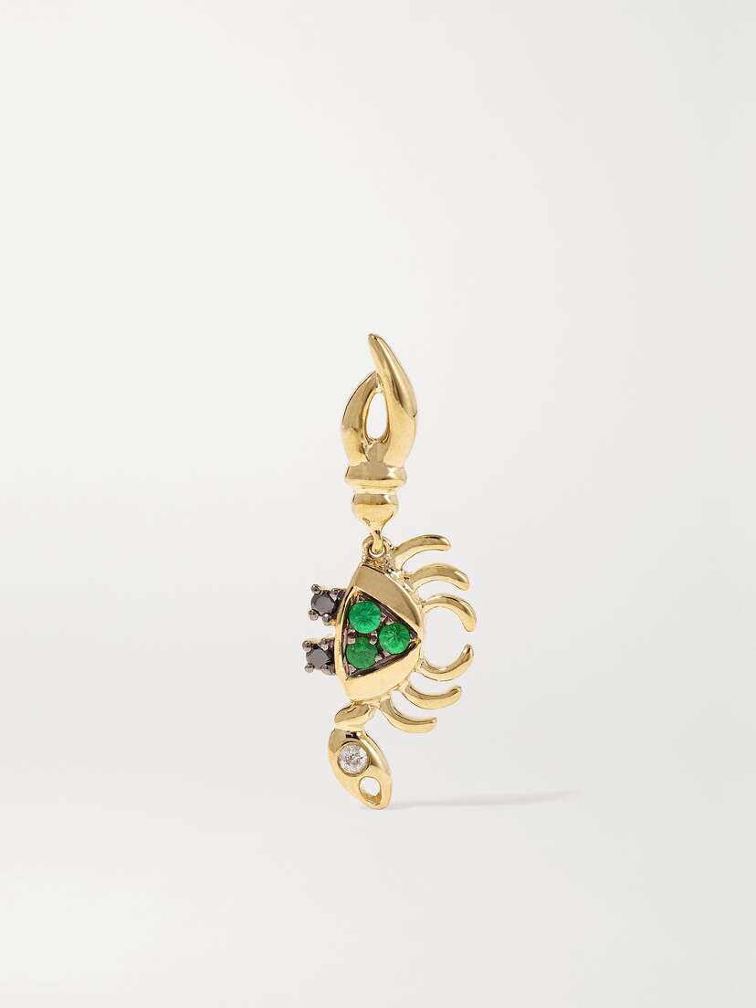 Yvonne Léon 9-karat Gold, Tsavorite And Diamond Earring