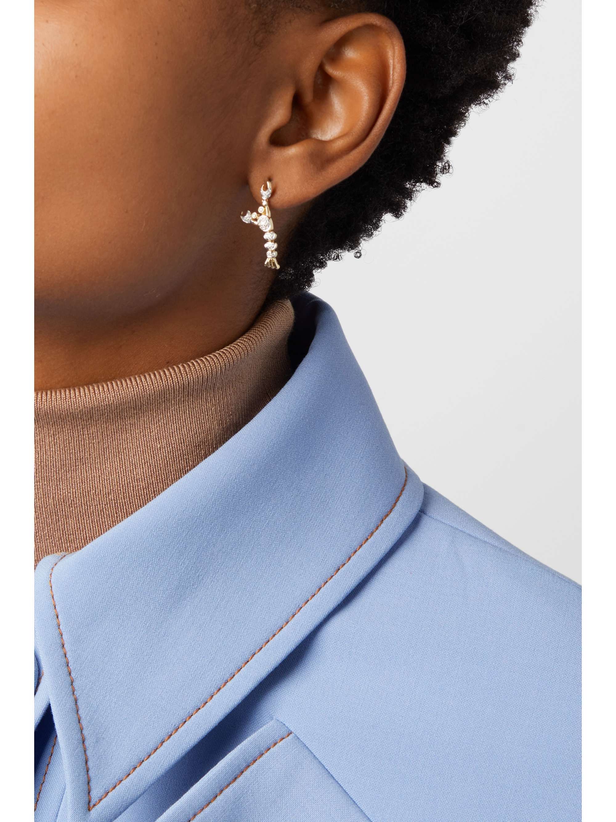 YVONNE LÉON 9-karat gold diamond earring