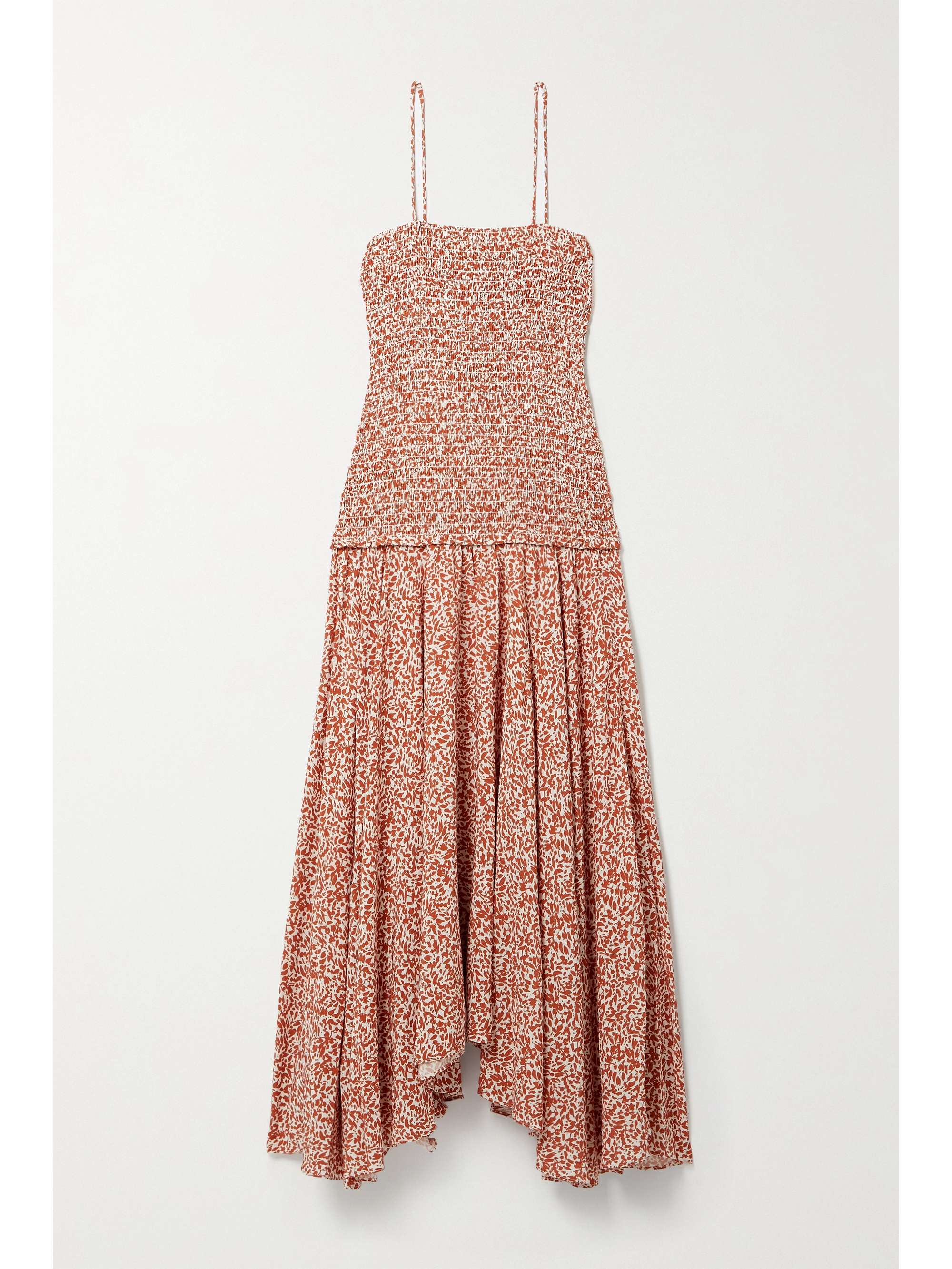 white floaty midi dress