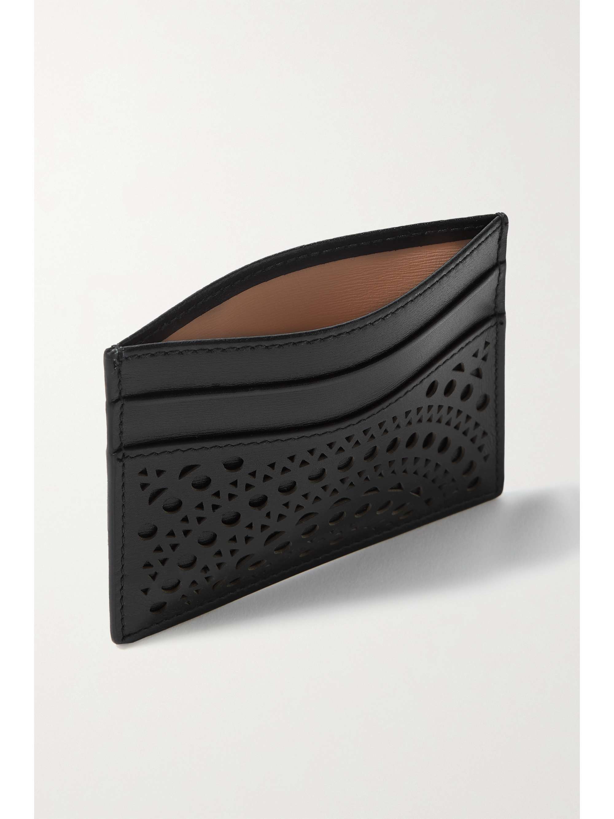 ALAÏA Laser-cut leather cardholder