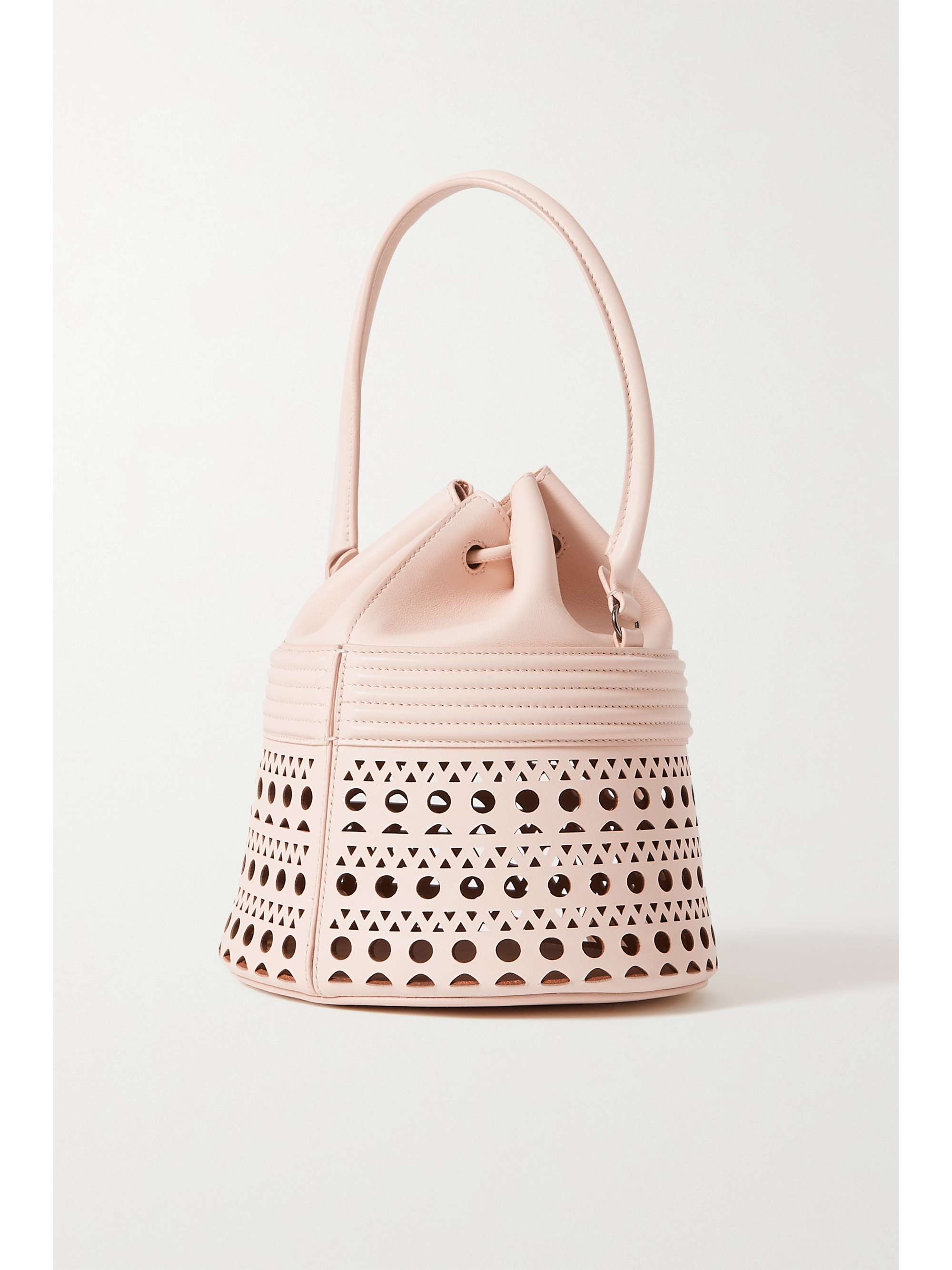 ALAÏA Bucket Corset Tasche aus lasergeschnittenem Leder