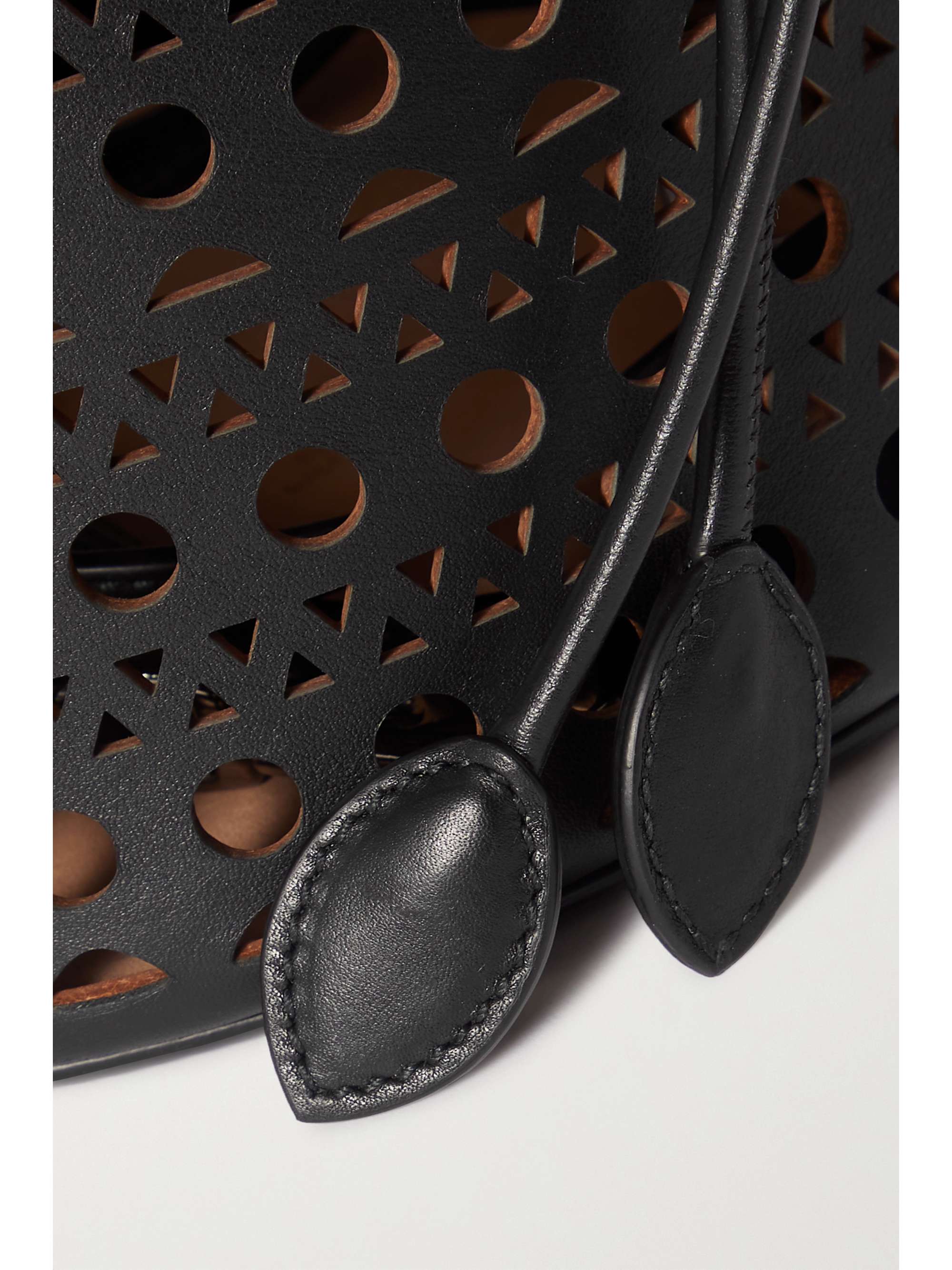 ALAÏA Bucket Corset Tasche aus lasergeschnittenem Leder