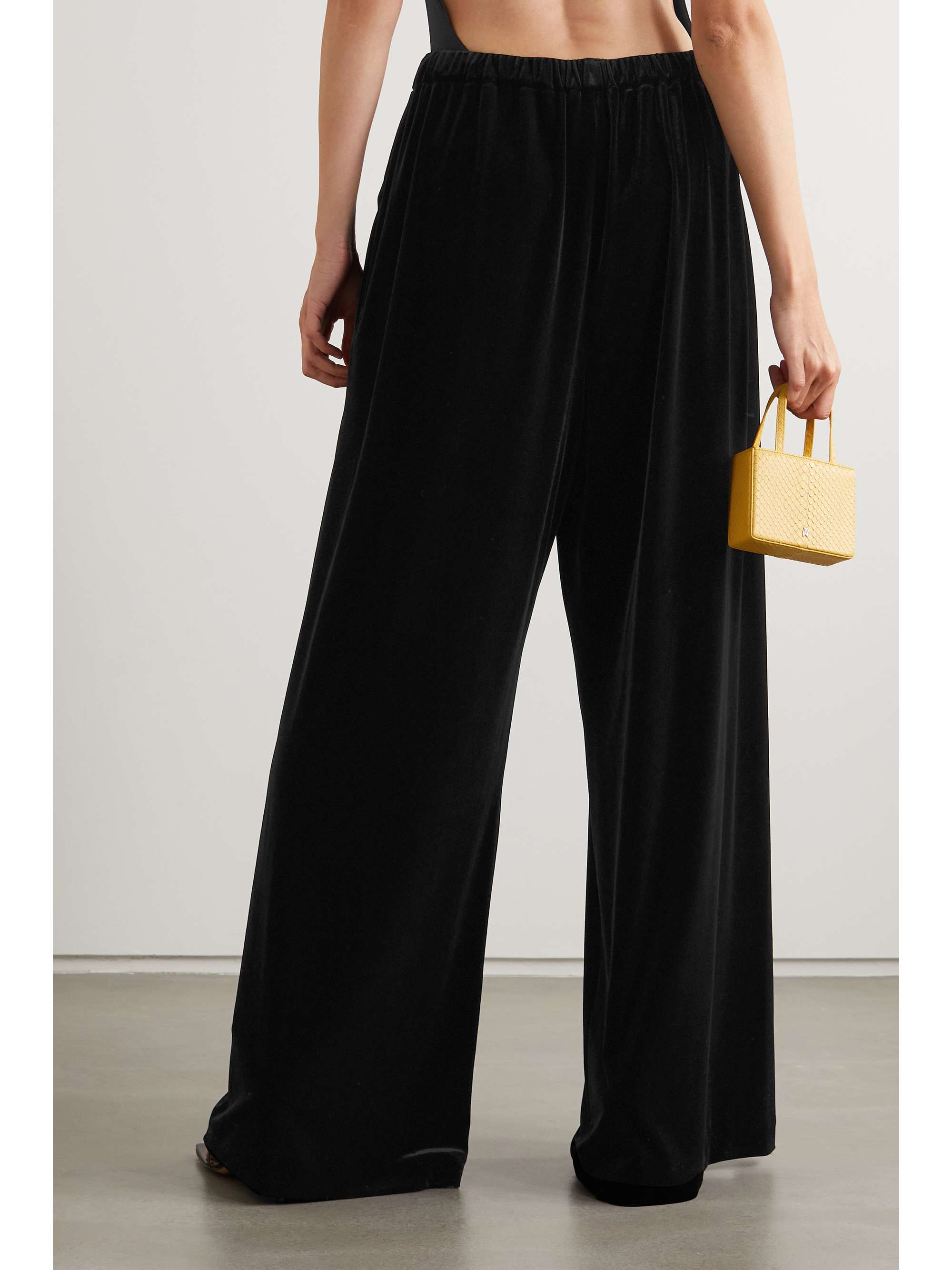 Black Velvet wide-leg pants | ALEXANDRE 