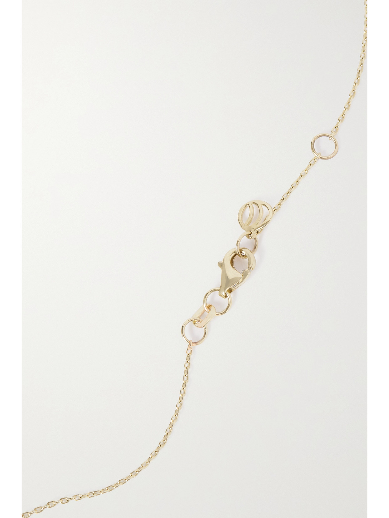 Charms Company Initials 14-karat Gold Sapphire Necklace In Gold