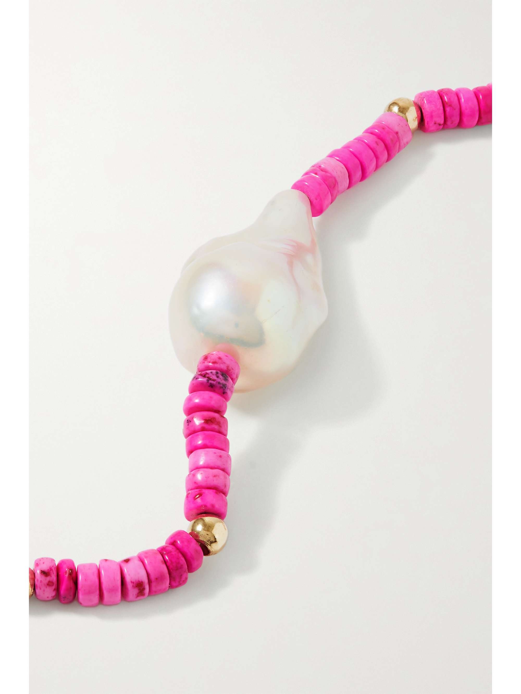 CHARMS COMPANY Les Bonbons 14K 黄金、珍珠、珠饰项链