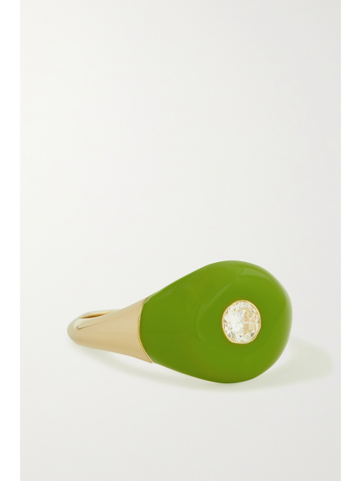 Charms Company Les Bonbons 14-karat , Enamel And Quartz Ring