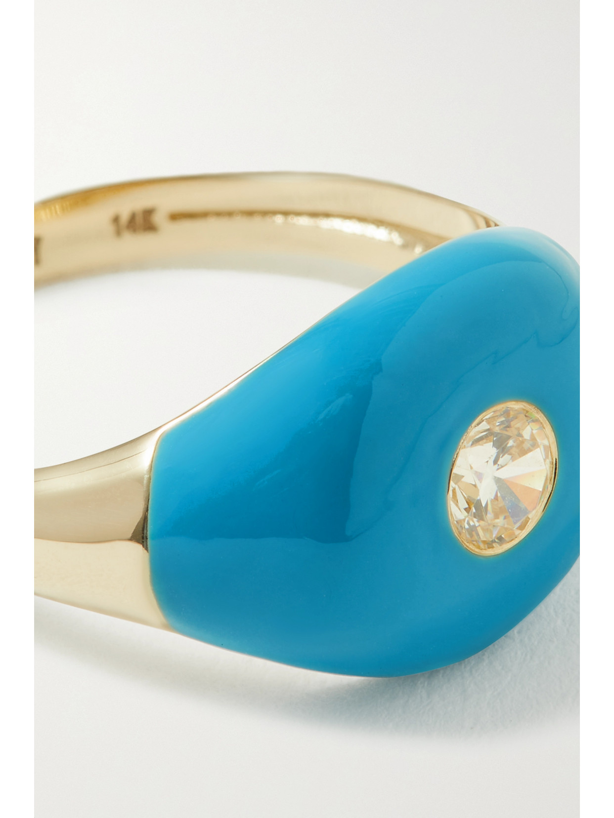 Shop Charms Company Les Bonbons 14-karat Gold, Enamel And Quartz Ring