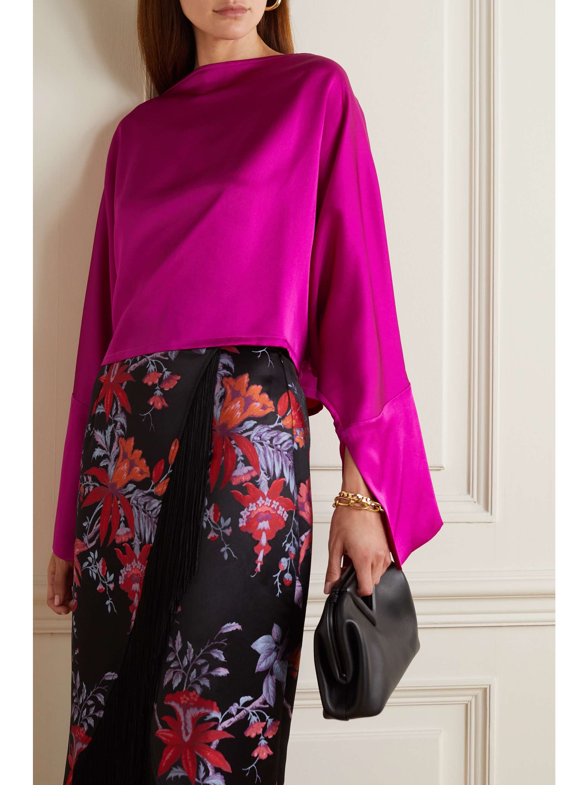 TALLER MARMO Donyale open-back satin blouse