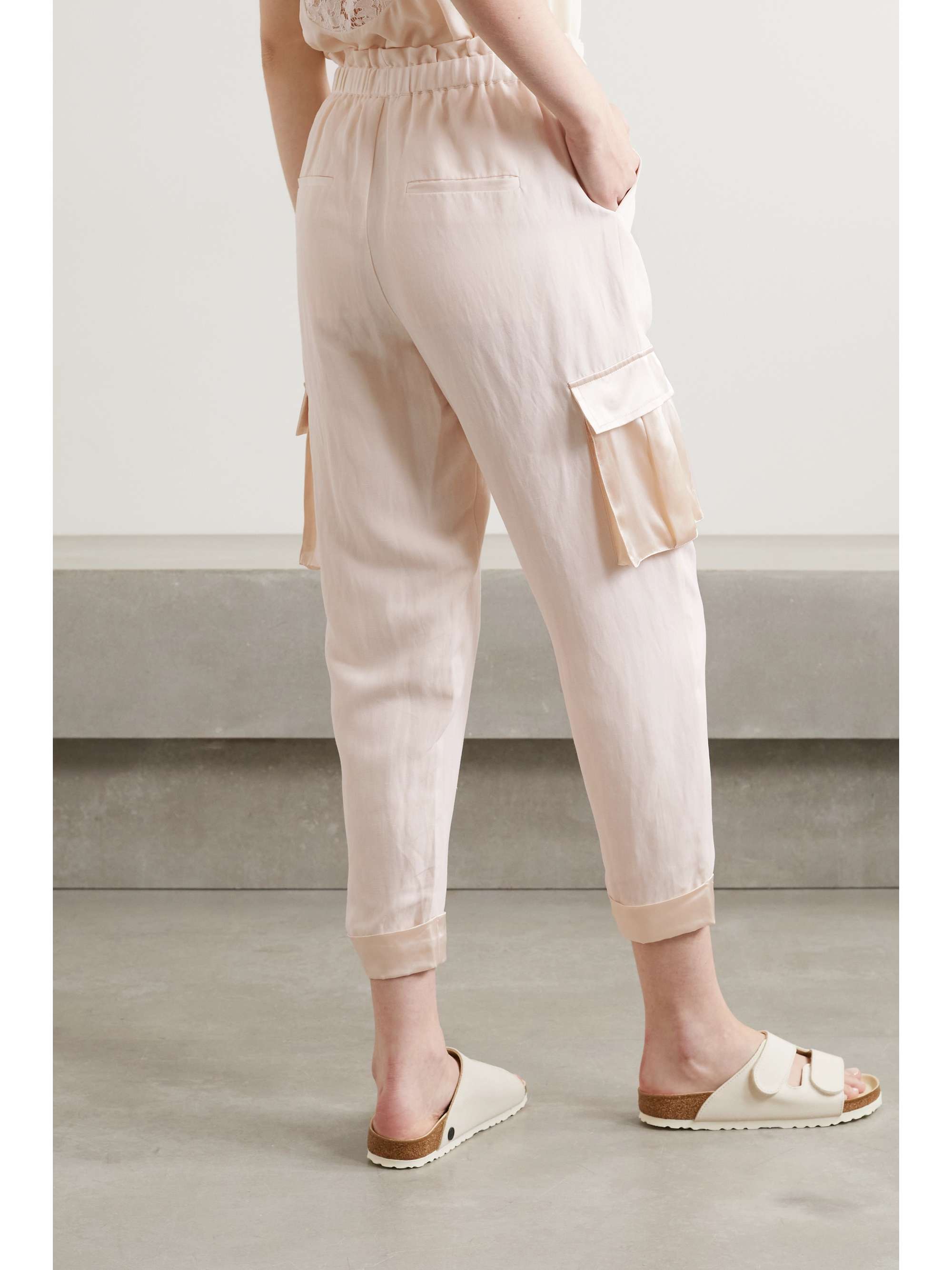 linen-blend track pants | CAMI NYC 