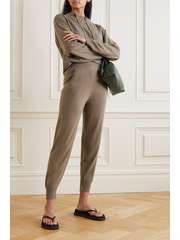 allude cashmere track pants