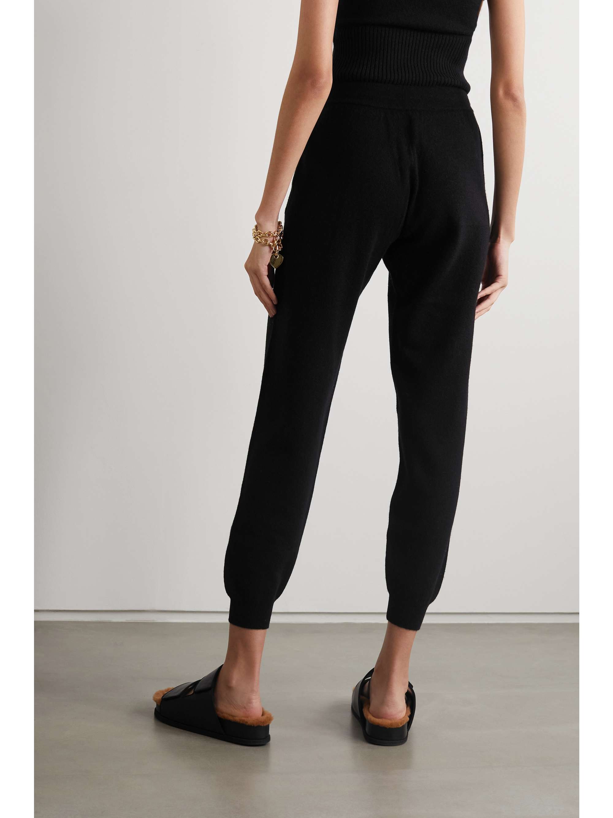 Wool and cashmere-blend track pants