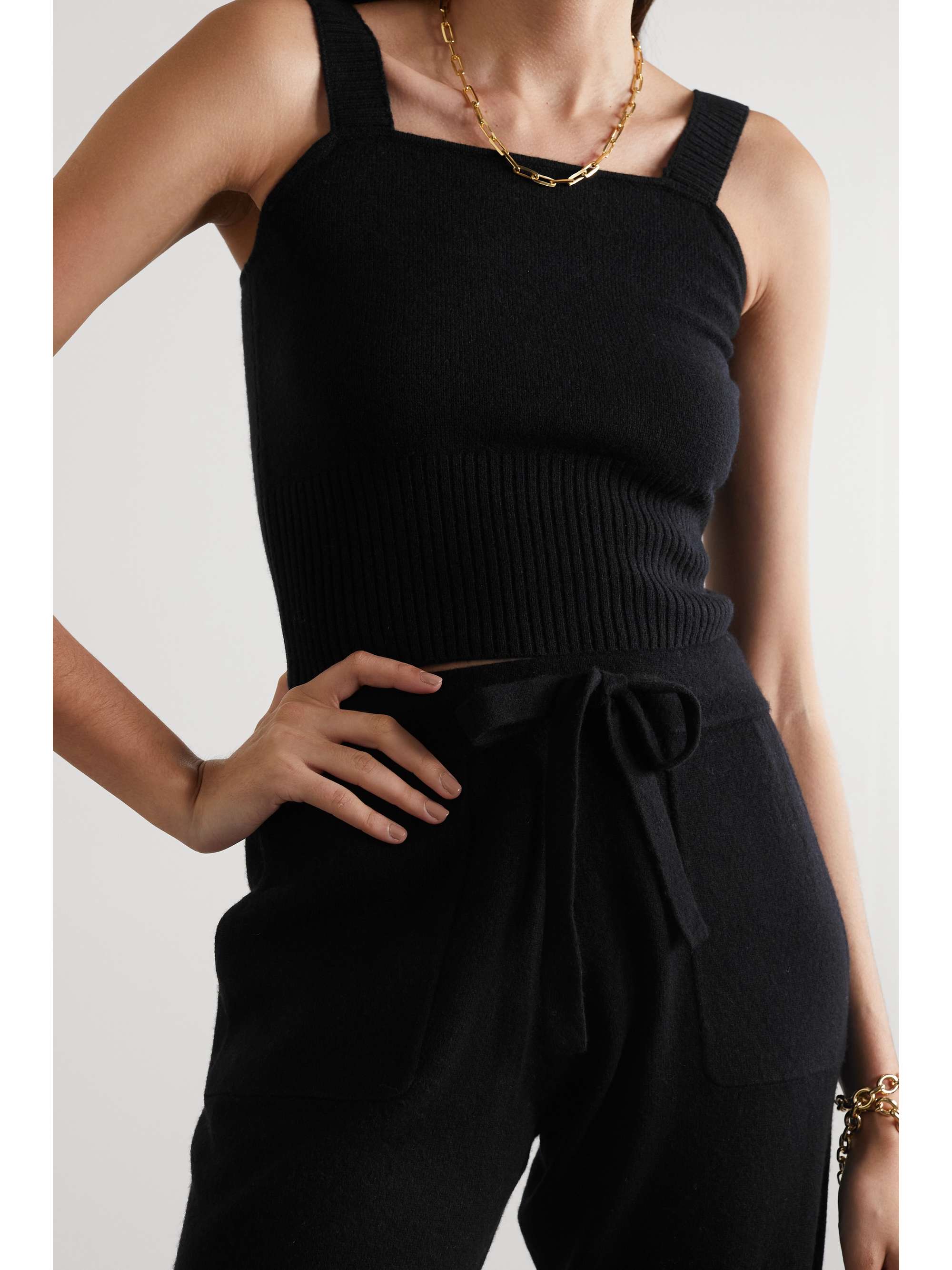 allude cashmere track pants