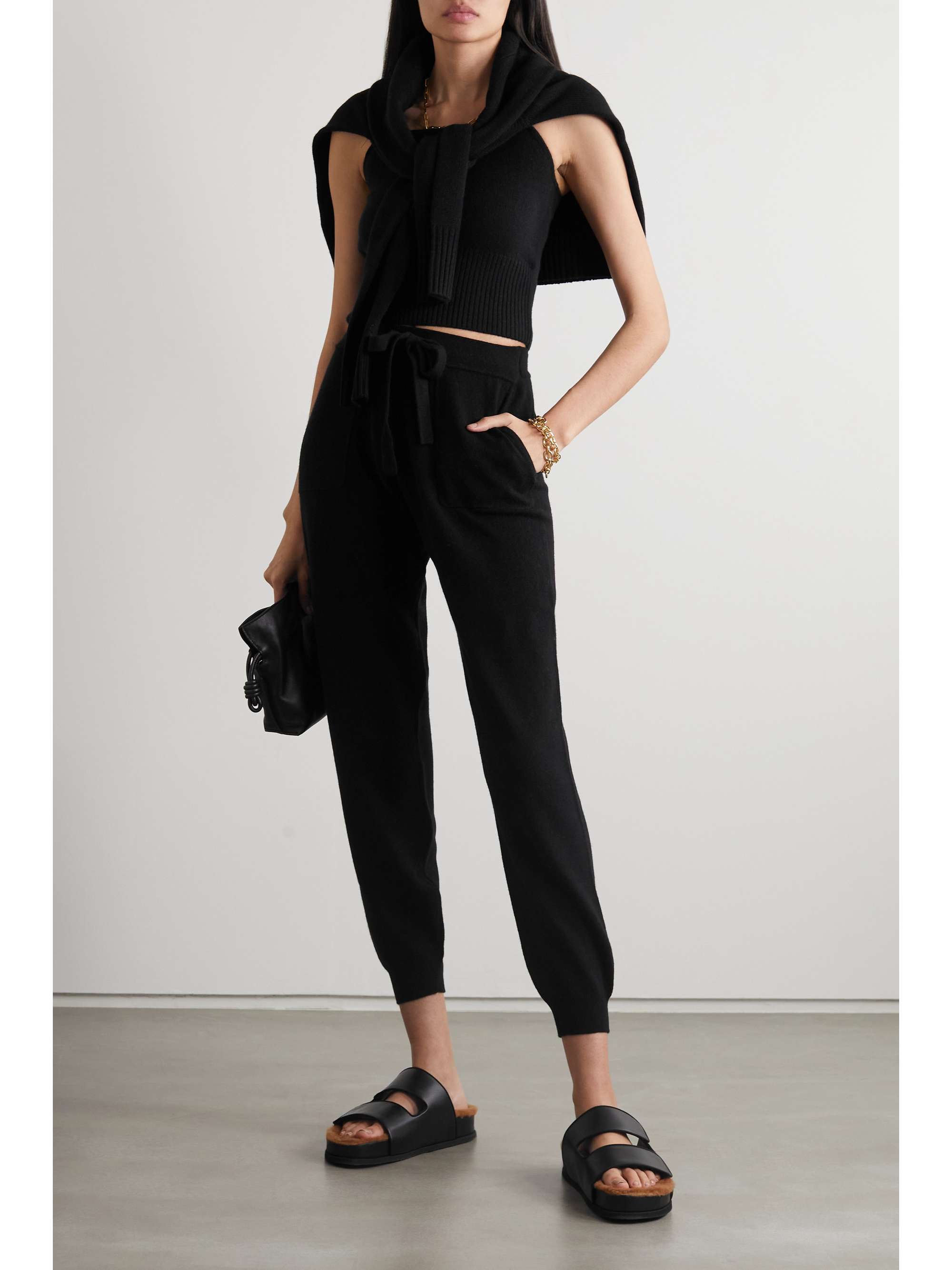 allude cashmere track pants
