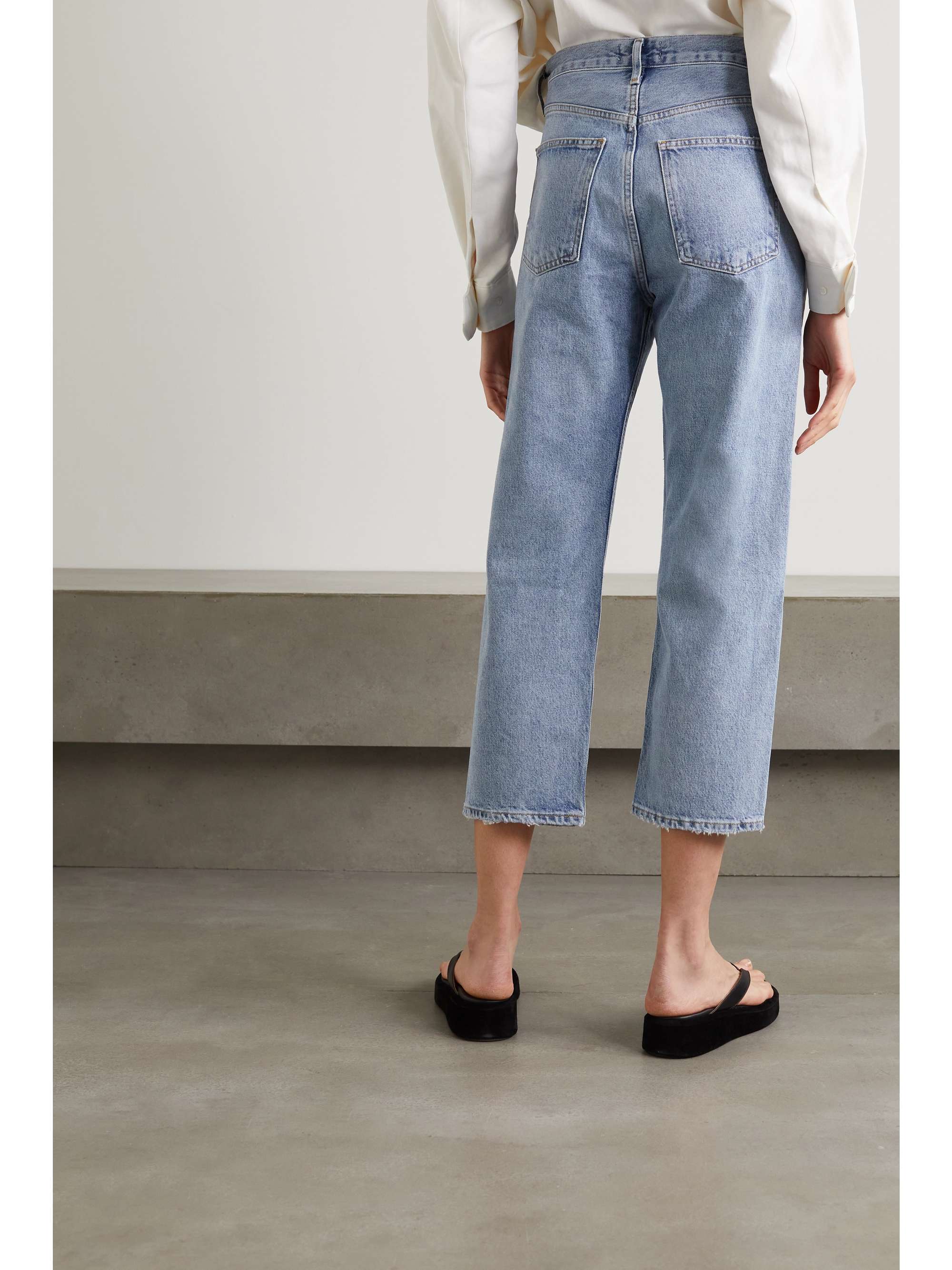 AGOLDE + NET SUSTAIN '90s cropped organic high-rise straight-leg jeans