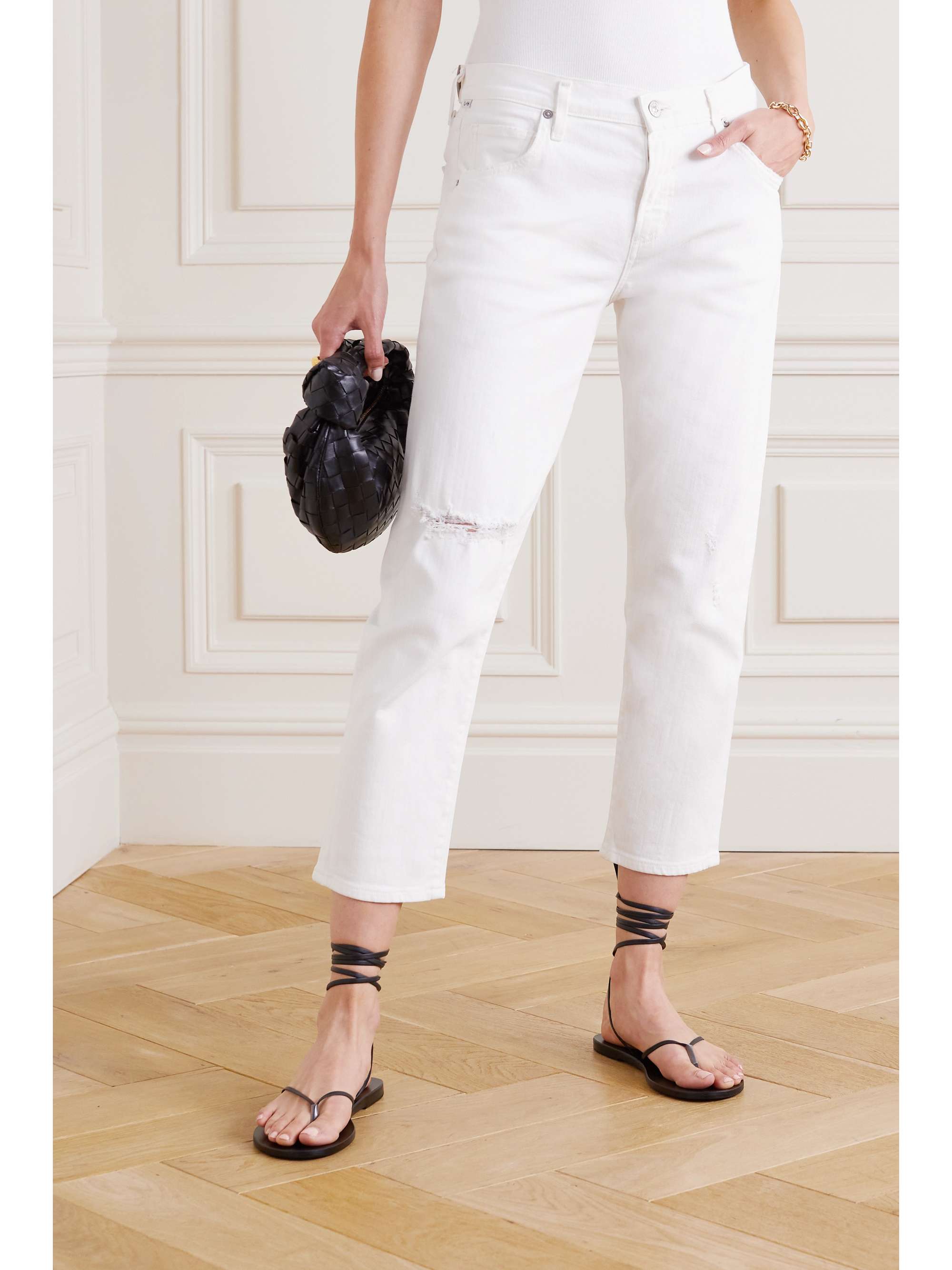 White Emerson distressed high-rise boyfriend jeans | CITIZENS OF HUMANITY | NET-A-PORTER