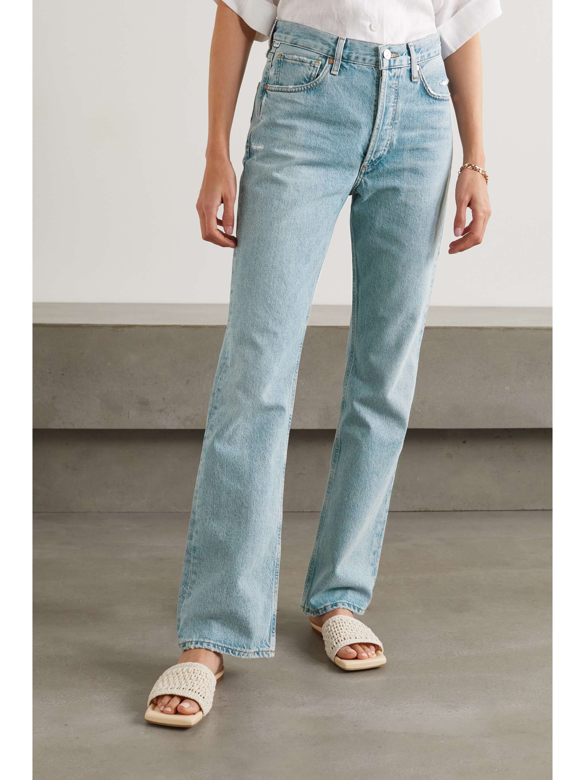 Mid denim High-rise bootcut jeans 
