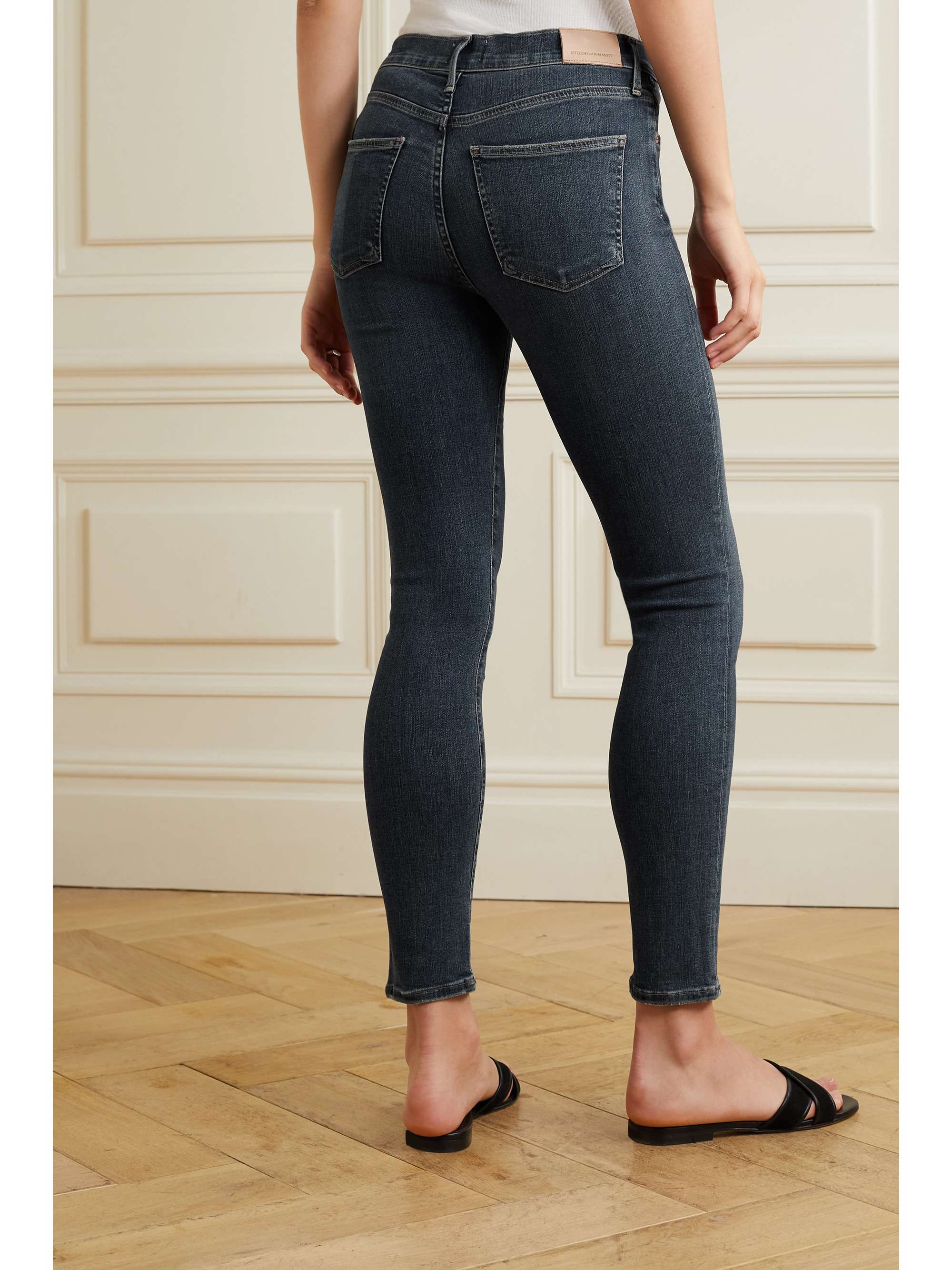 Dark denim Rocket mid-rise skinny jeans 