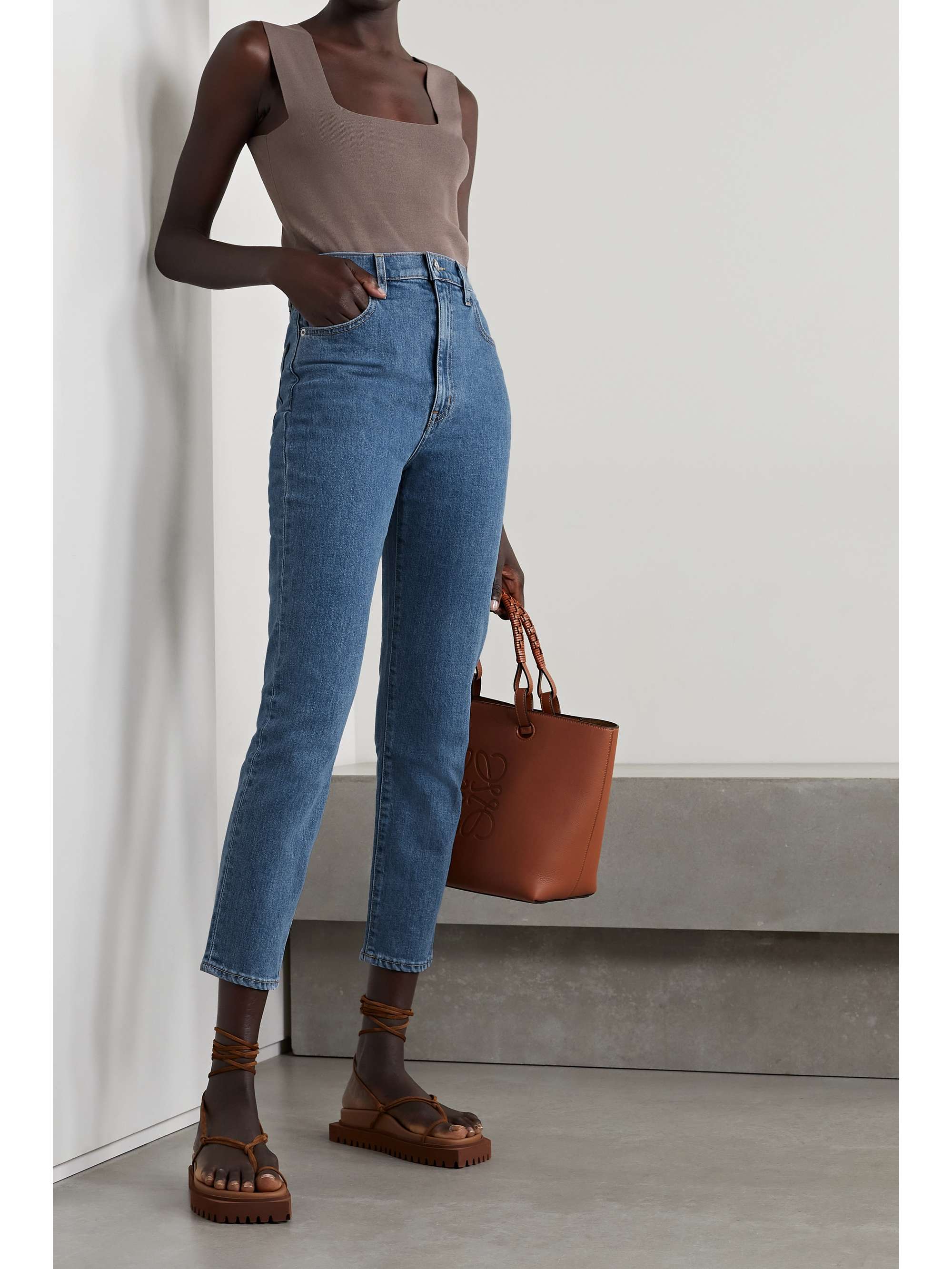 SLVRLAKE + NET SUSTAIN Beatnik high-rise slim-leg jeans | NET-A-PORTER