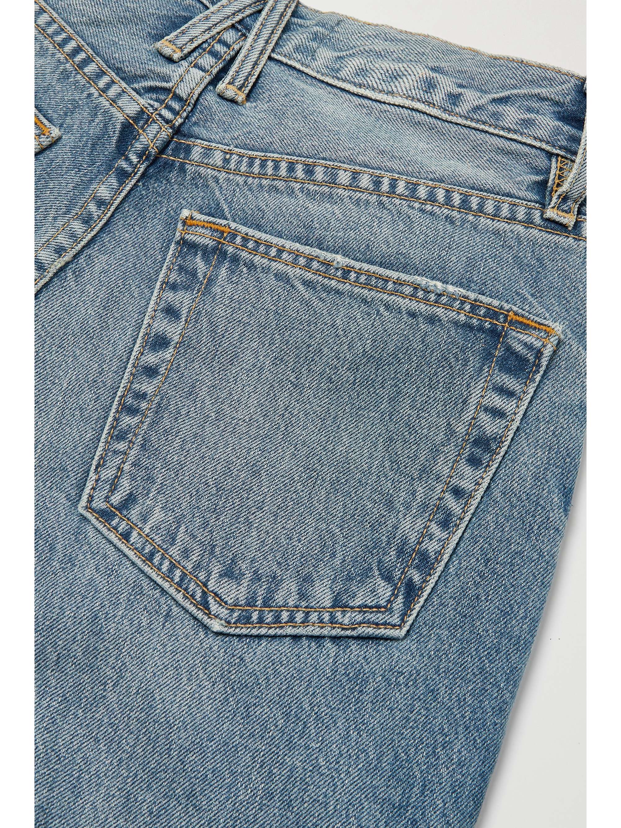 SLVRLAKE + NET SUSTAIN London distressed high-rise straight-leg jeans