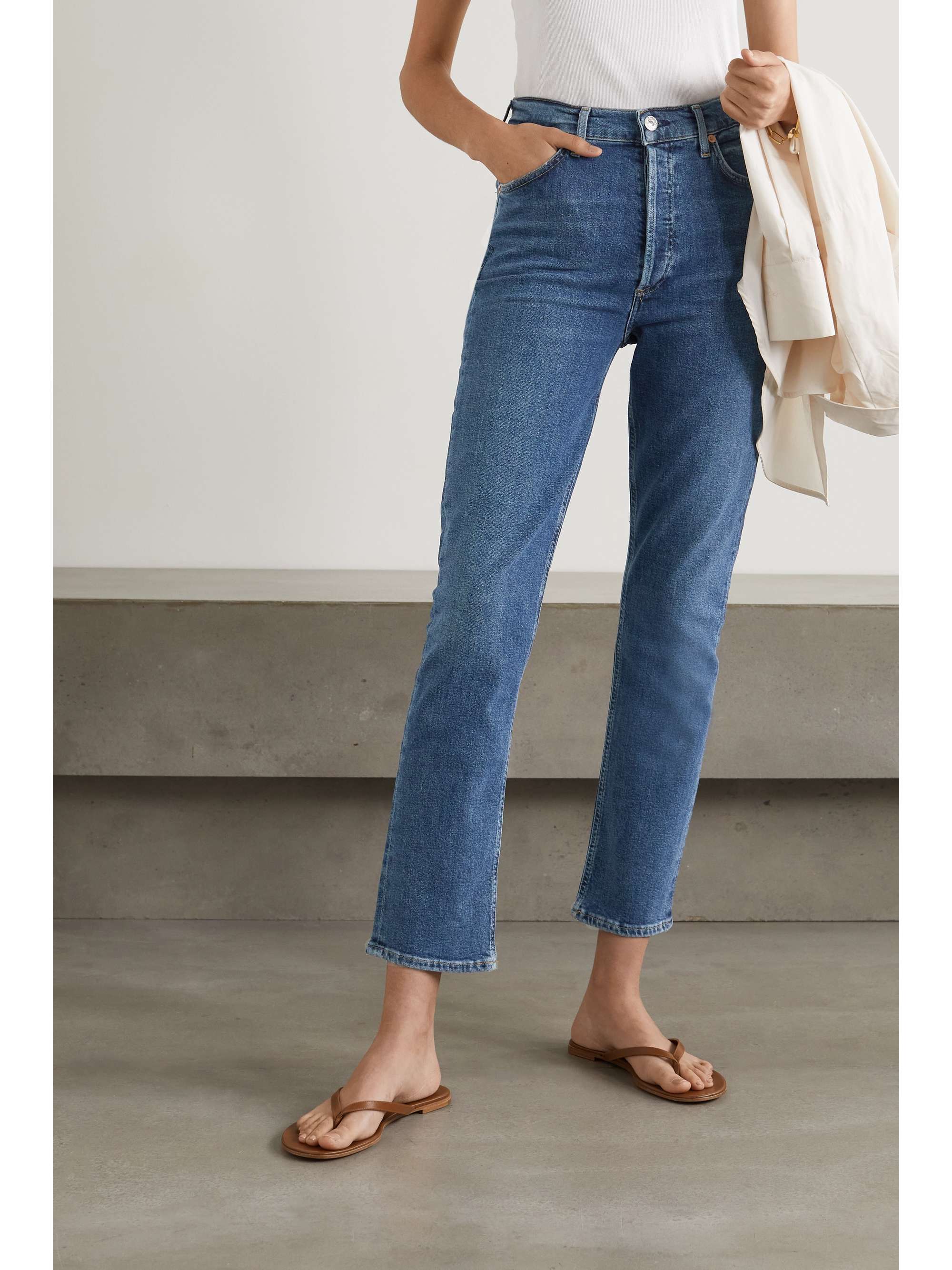 Dark denim Charlotte high-rise straight-leg jeans | CITIZENS OF HUMANITY |  NET-A-PORTER