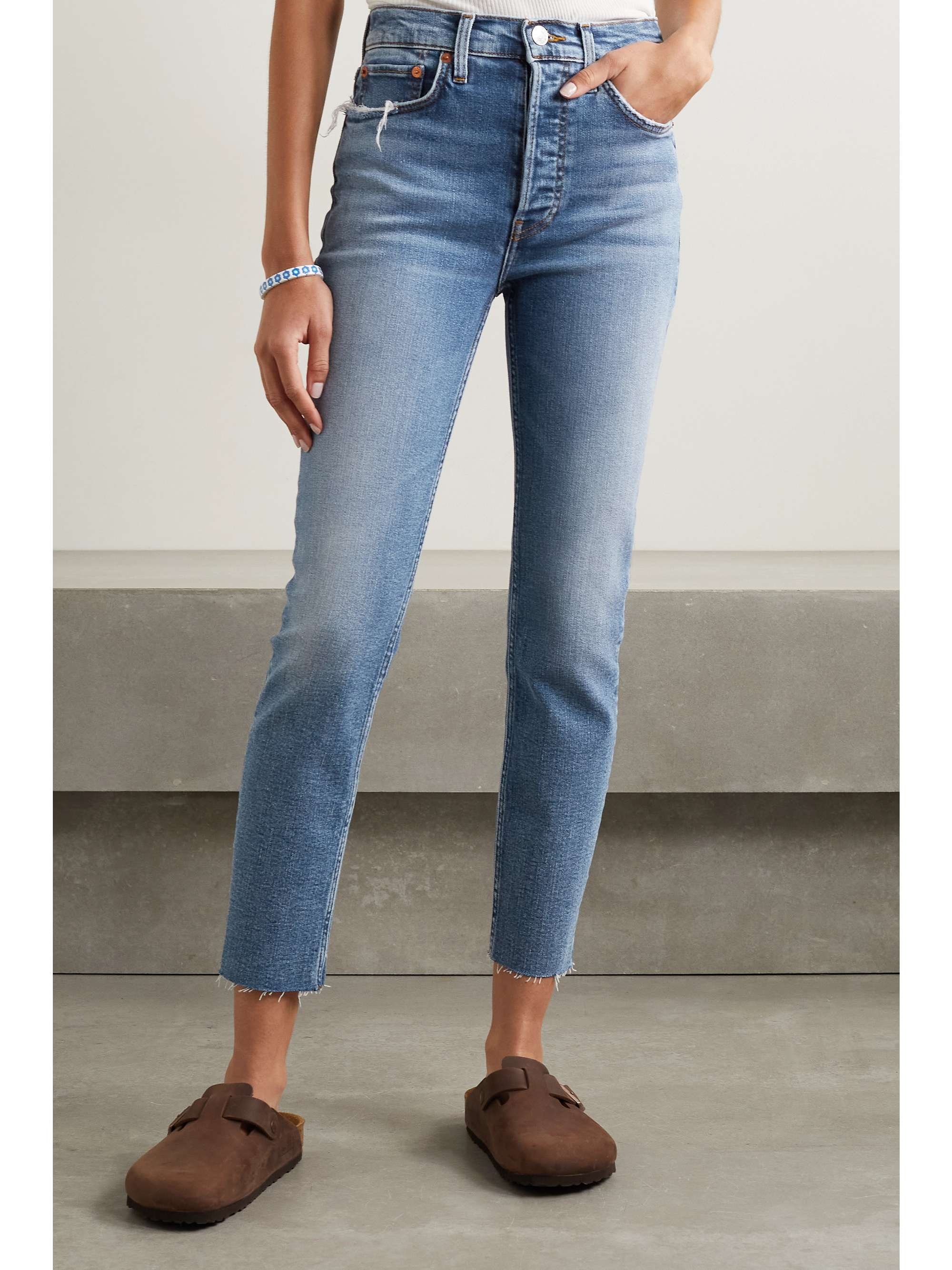 High Rise Ankle Crop skinny jeans 