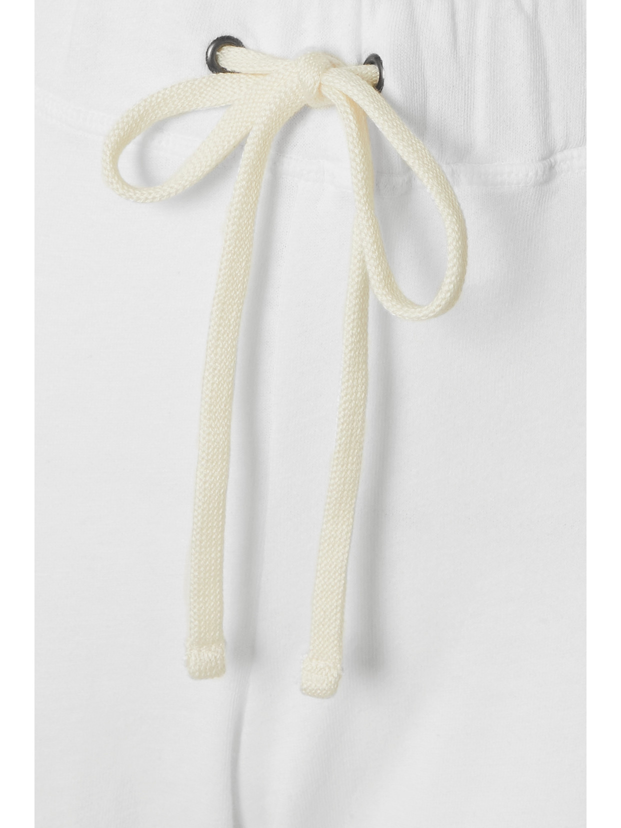 Shop James Perse Cropped Supima Cotton-terry Track Pants In White