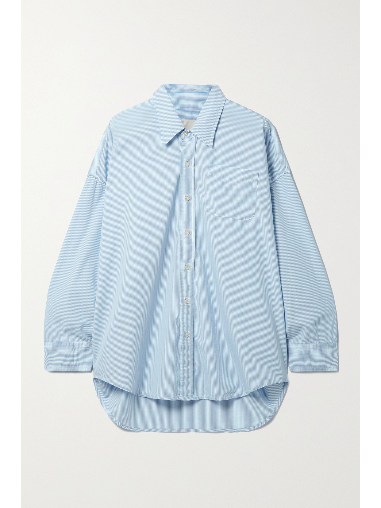R13 Oversized Striped Cotton Oxford Shirt In Blue