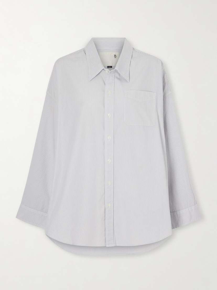 R13 Oversized Striped Washed-cotton Oxford Shirt