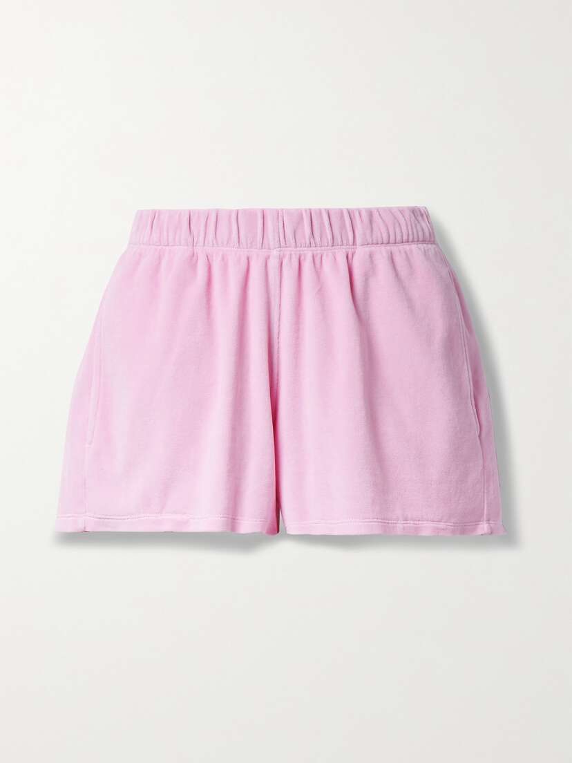 Suzie Kondi Cotton-blend Velour Shorts