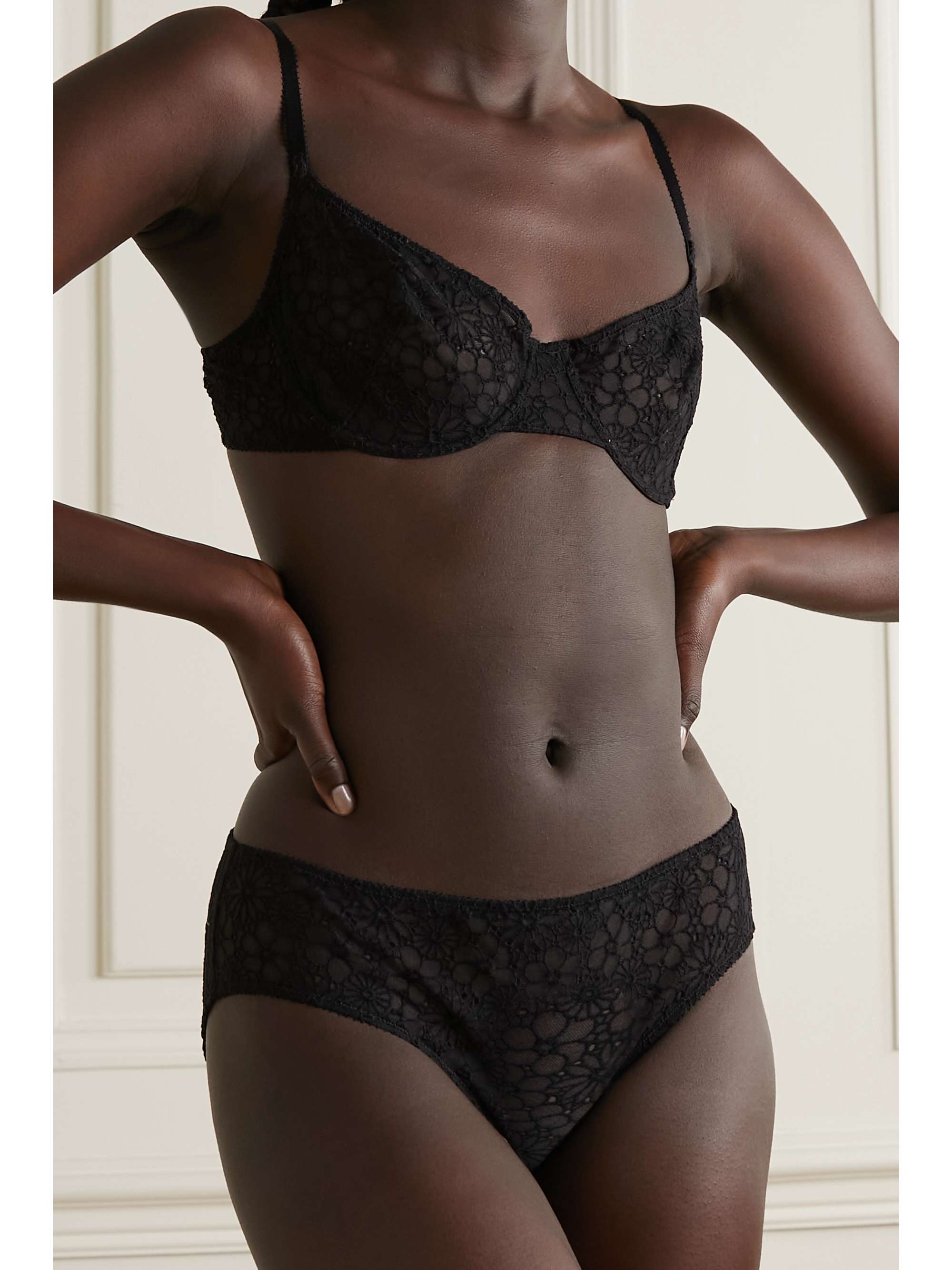 ERES Amarante embroidered tulle underwired balconette bra