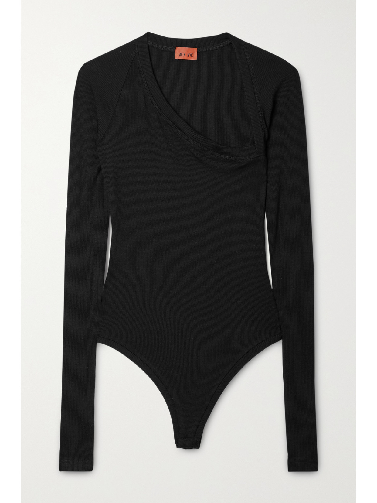 ALIX NYC STRATTON RIBBED STRETCH-MODAL JERSEY THONG BODYSUIT