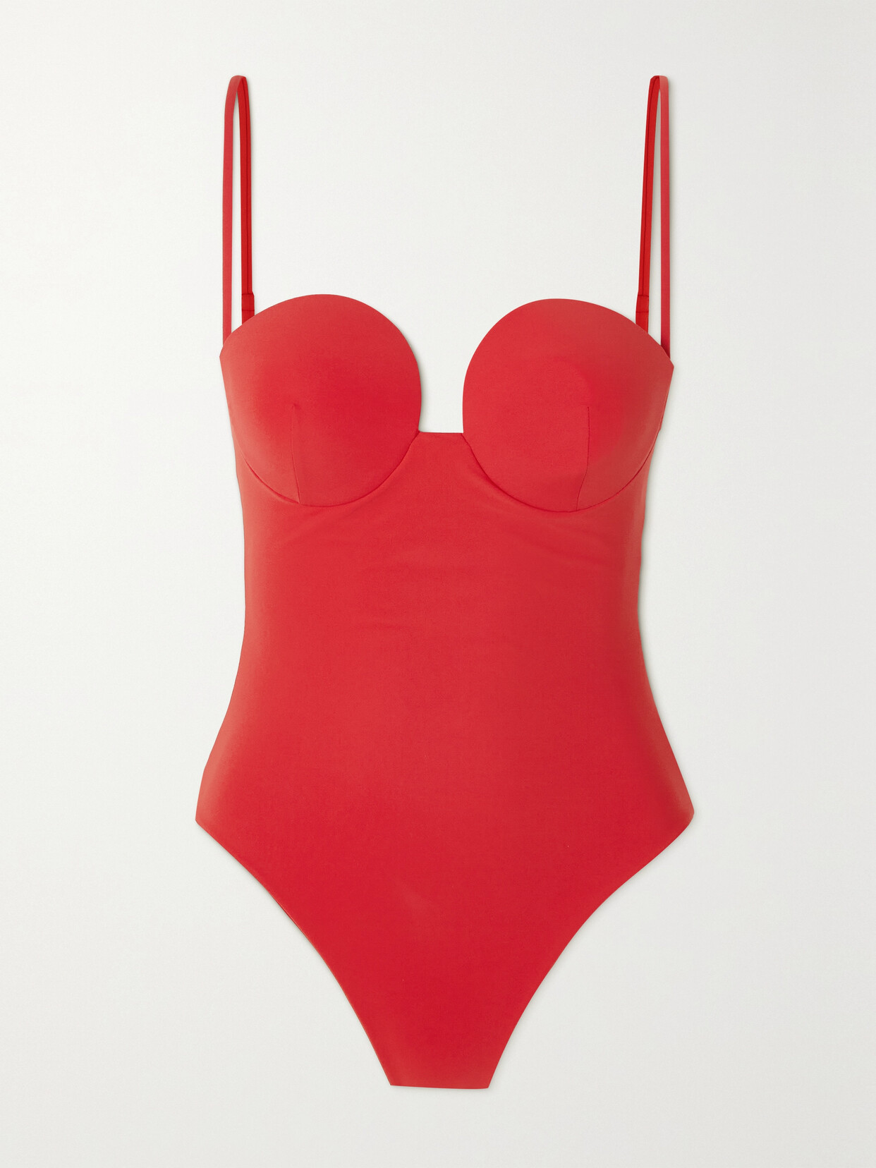 Magda Butrym Red Retro Bustier One-piece Swimsuit In Red