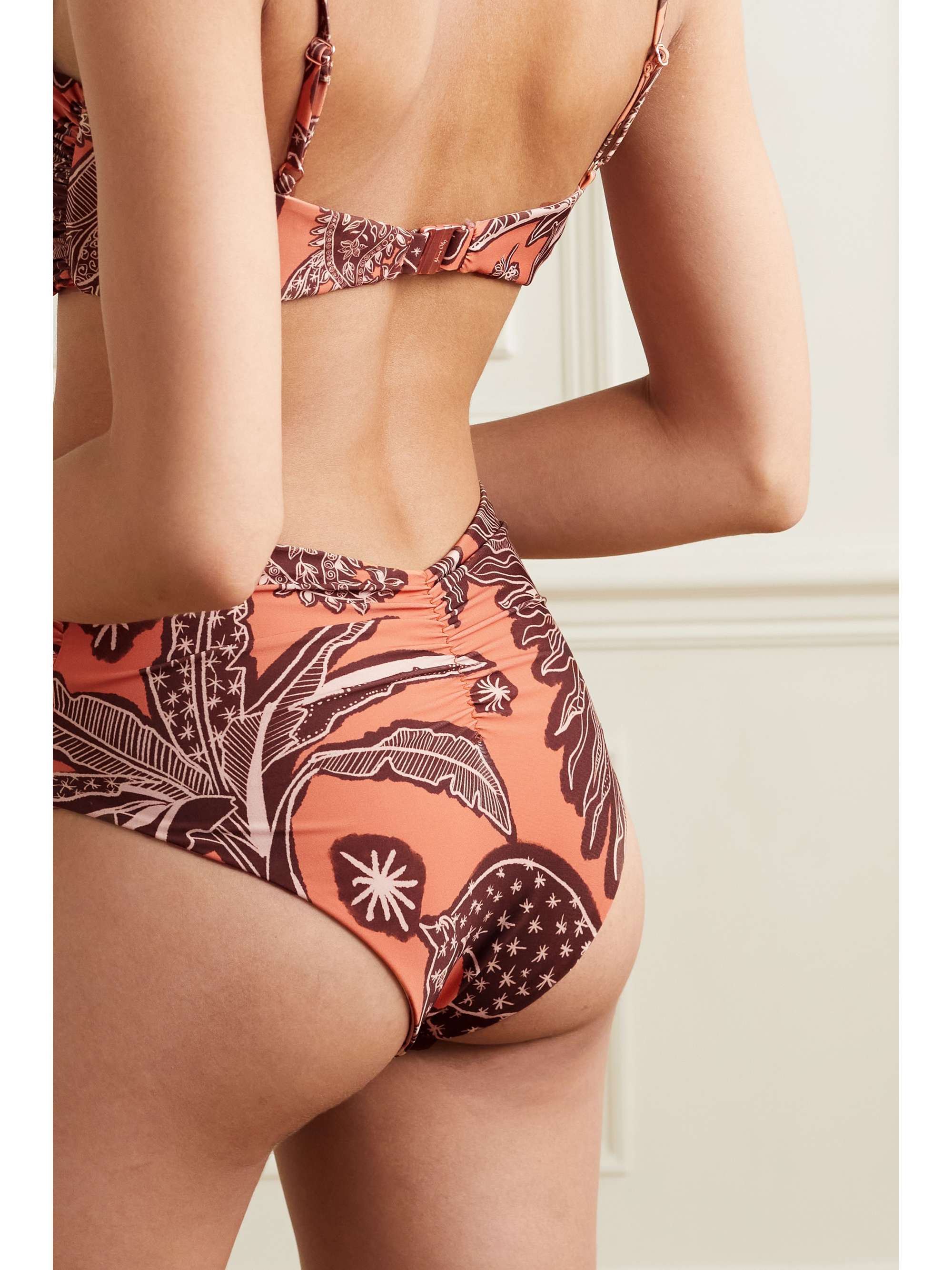 JOHANNA ORTIZ + NET SUSTAIN Herencia knotted printed recycled bikini briefs