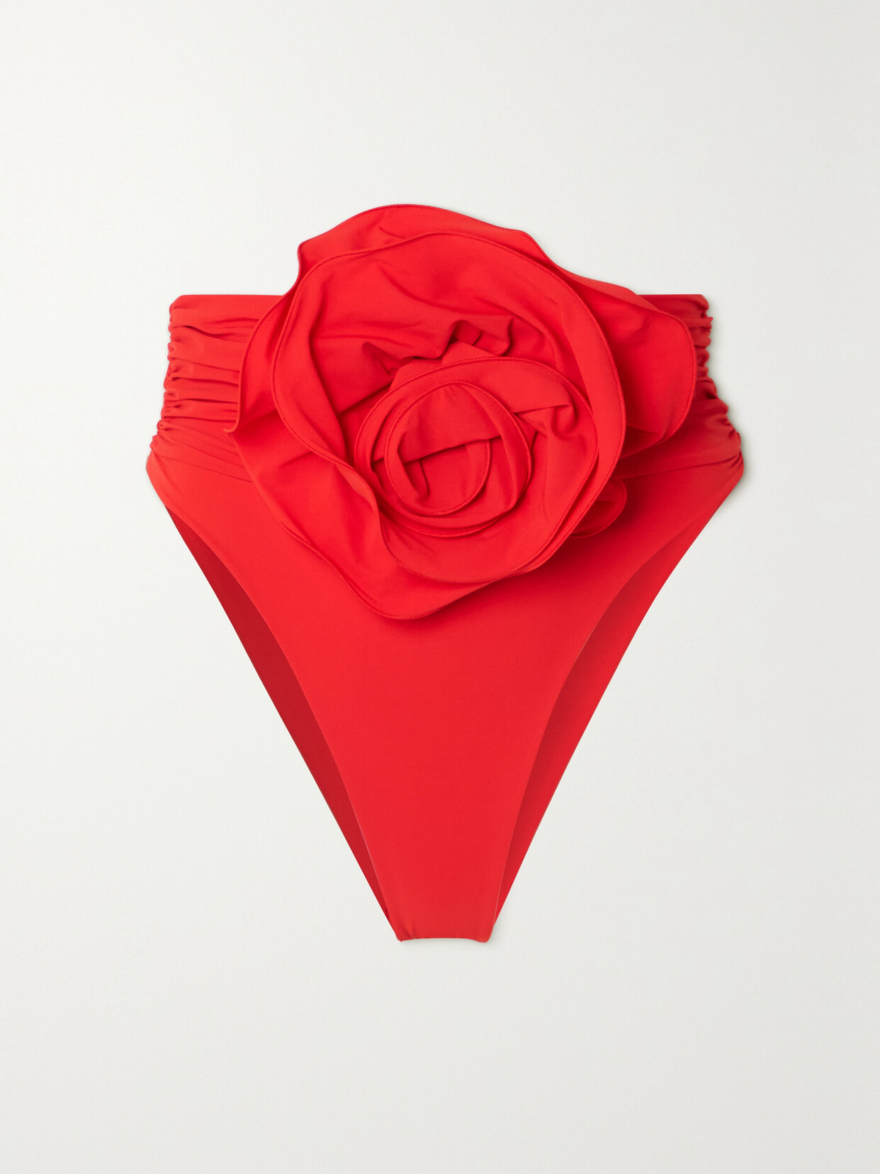 Magda Butrym - Appliquéd Ruched Bikini Briefs - Red