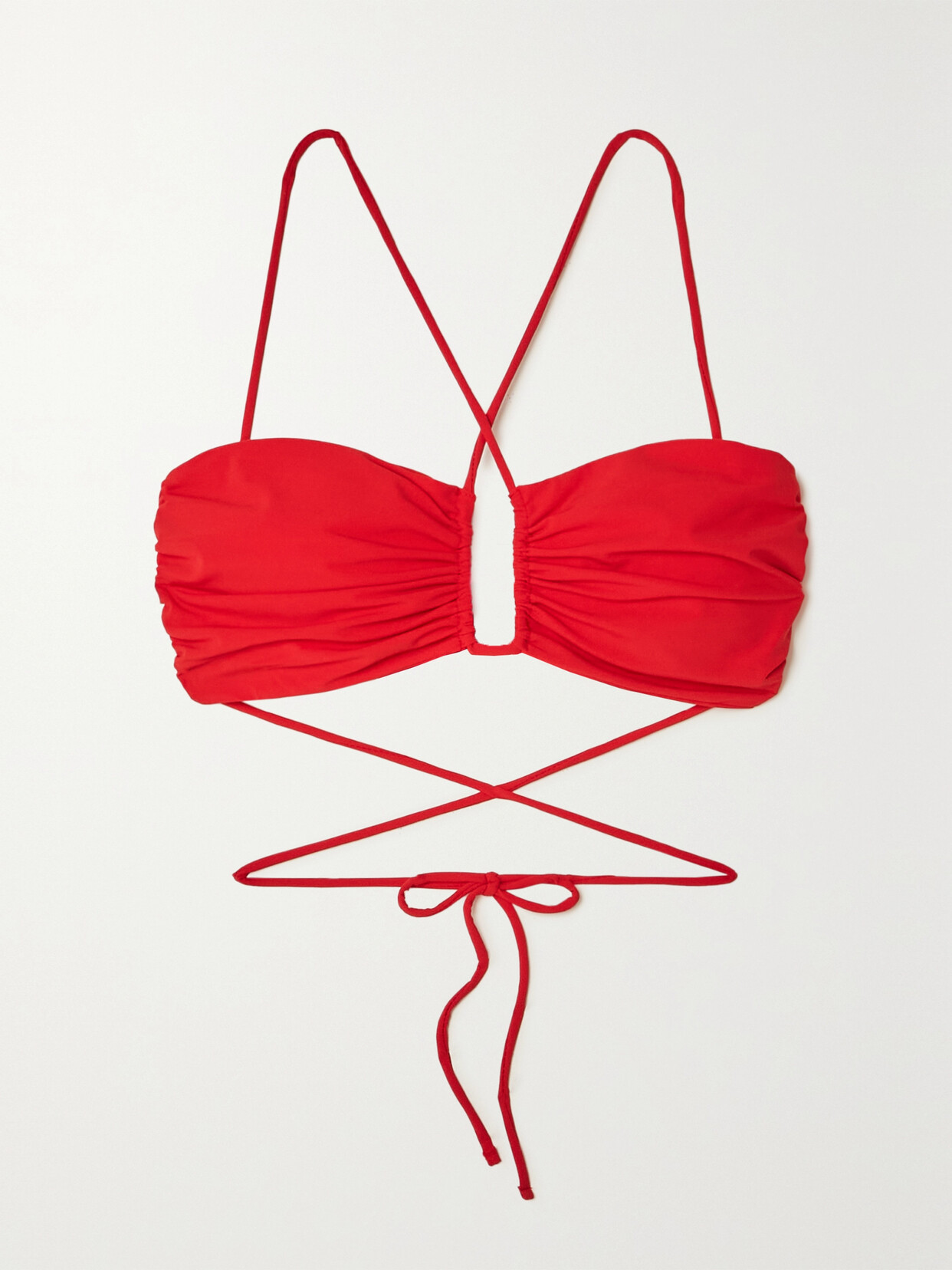 Magda Butrym Tie-detailed Bikini Top - Red