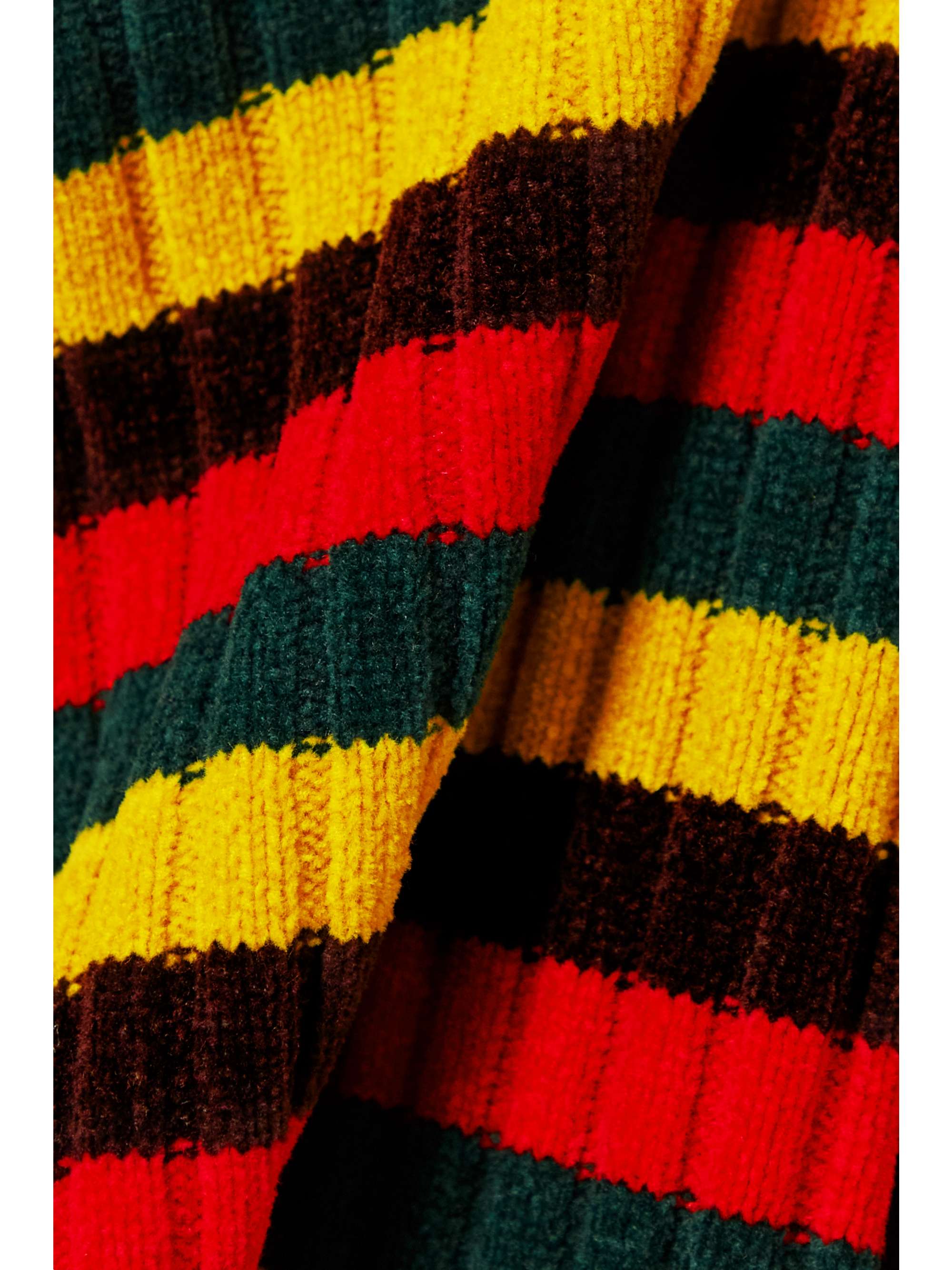 WALES BONNER Brixton striped ribbed stretch-cotton chenille midi dress