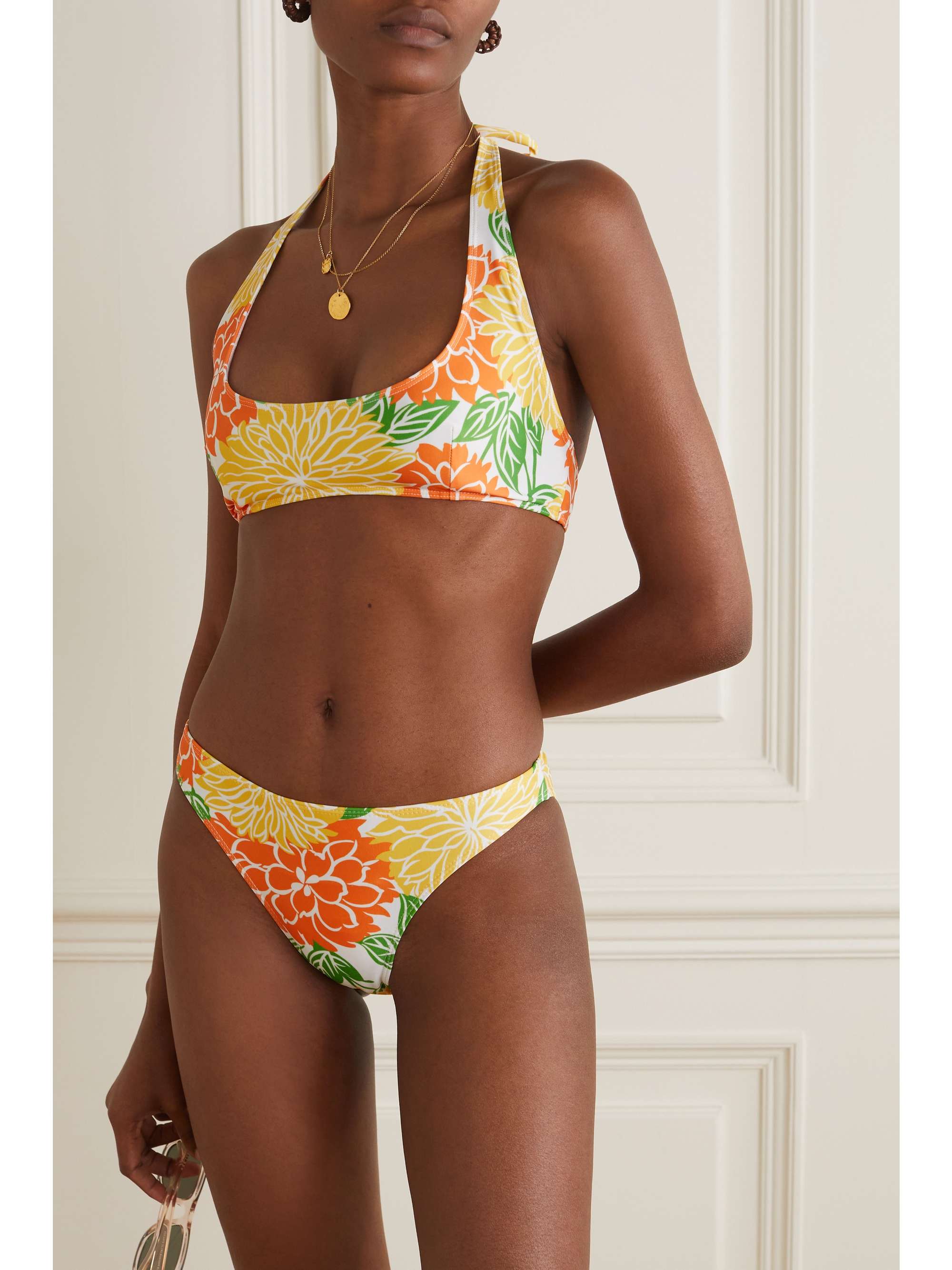 FAITHFULL + NET SUSTAIN Palmero floral-print bikini briefs